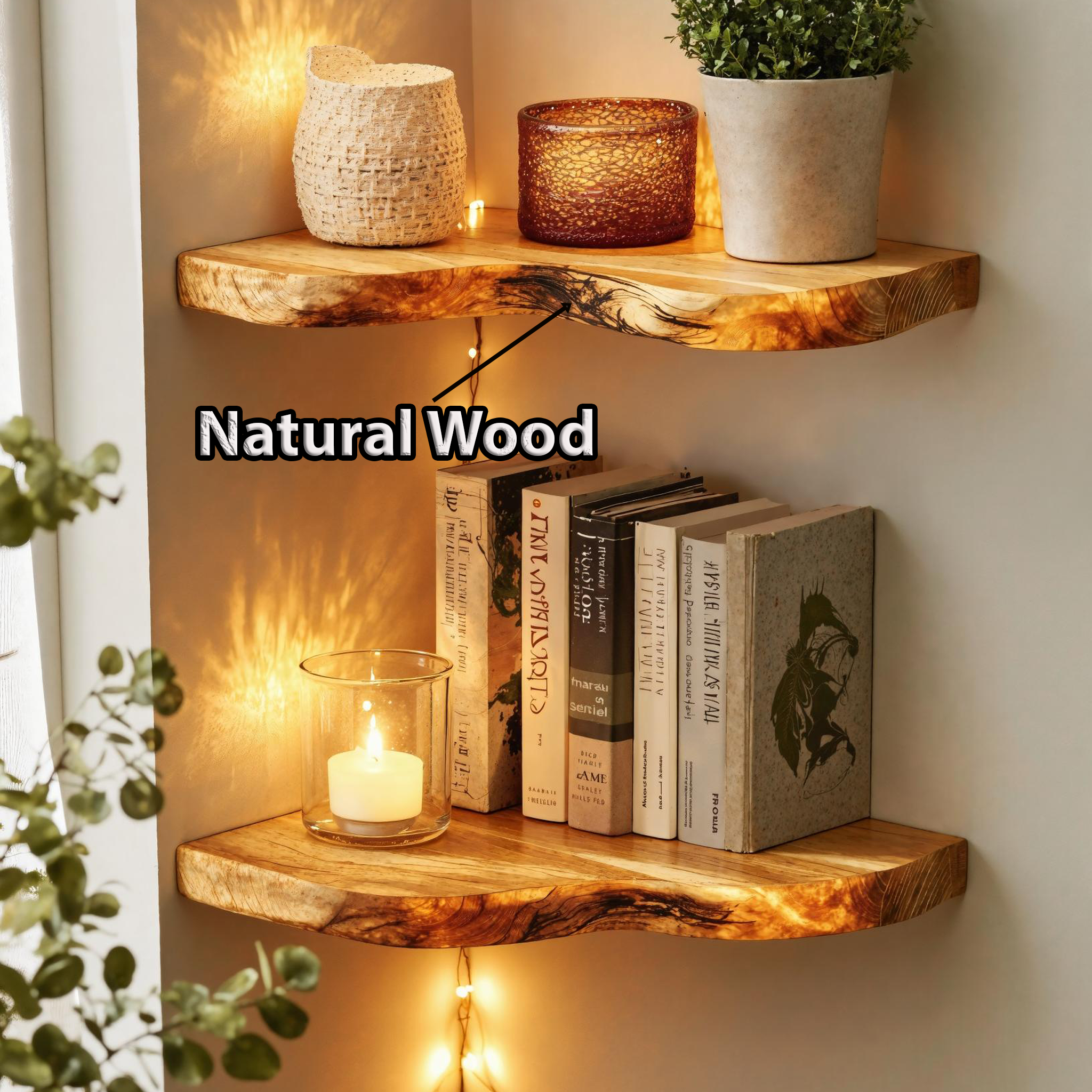 Handcrafted Floating Corner Shelf For A Minimalist Look SILDTCN083