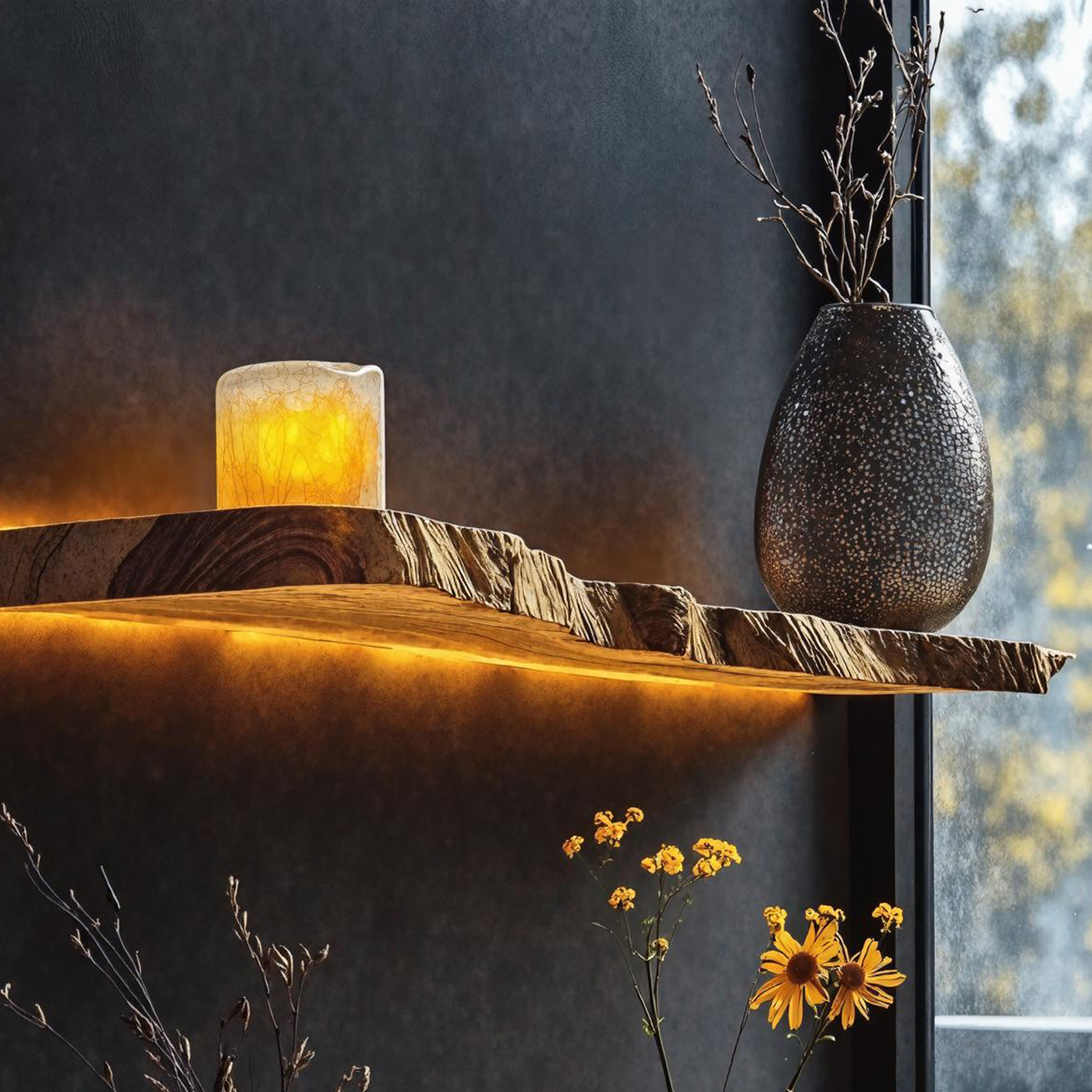 Farmhouse Wooden Floating Shelf For Living Room Storage SILDTFL148