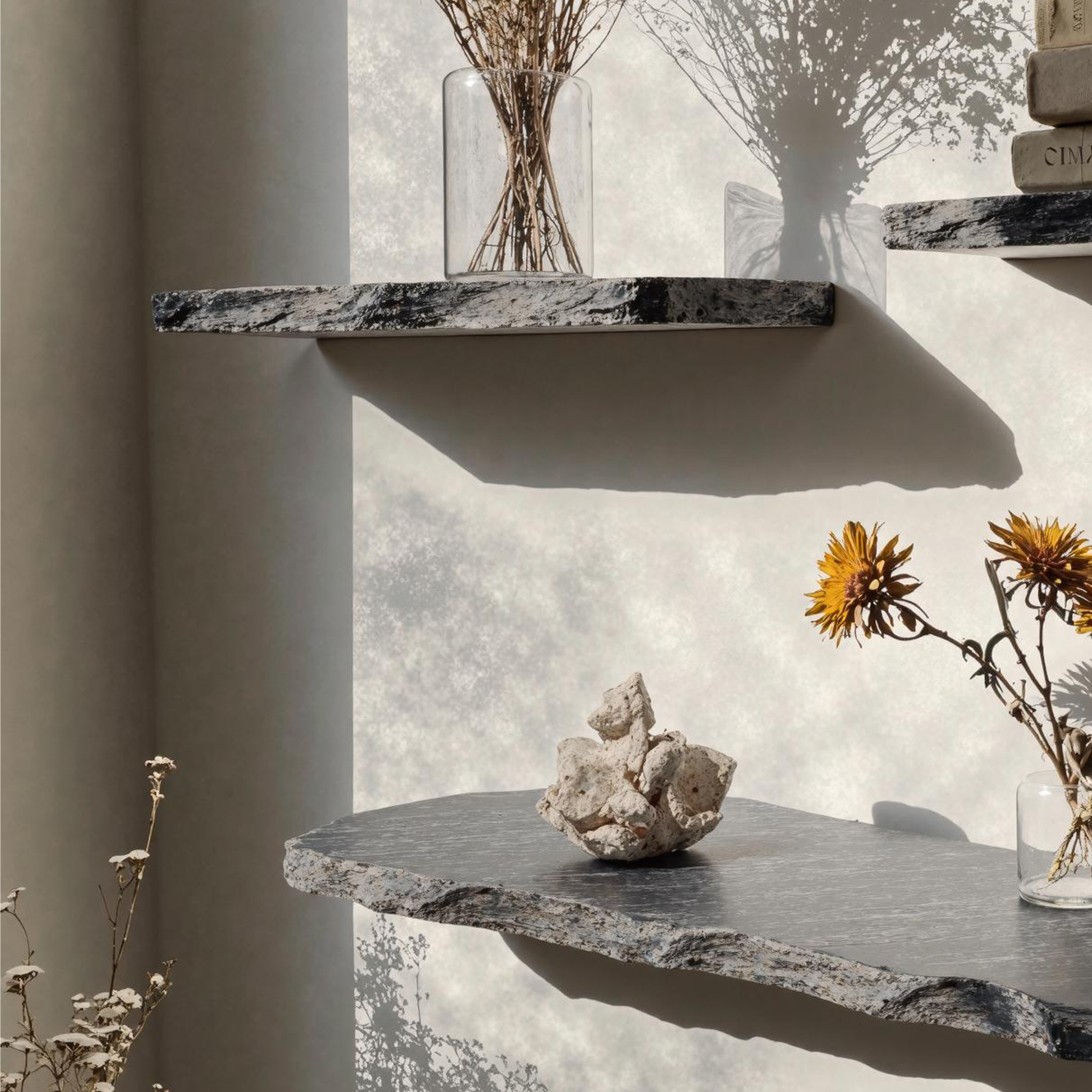 Unique Live Edge Floating Shelf For Books And Decorations SILDTFL151