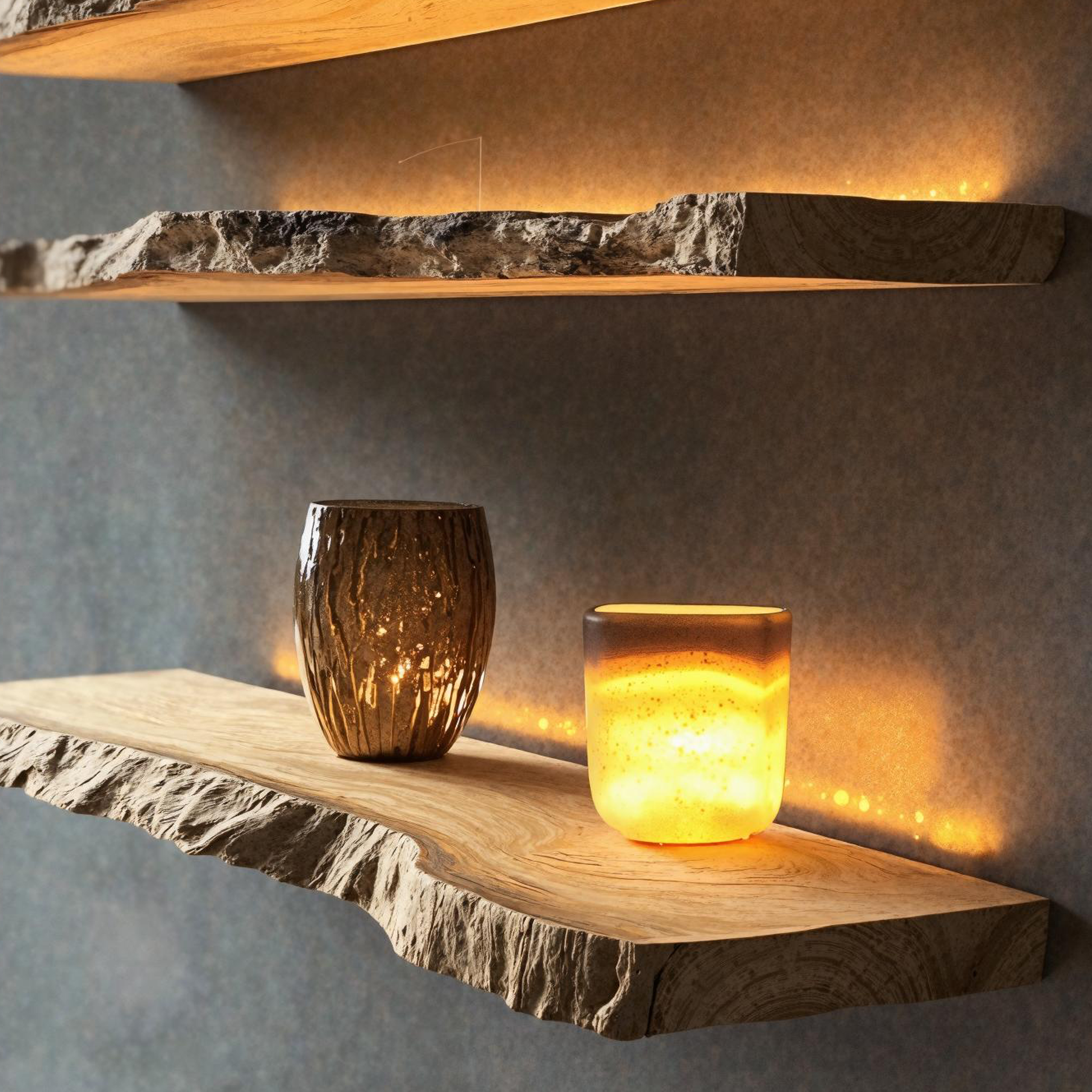 Live Edge Wooden Floating Shelf For Modern Homes SILDTFL147