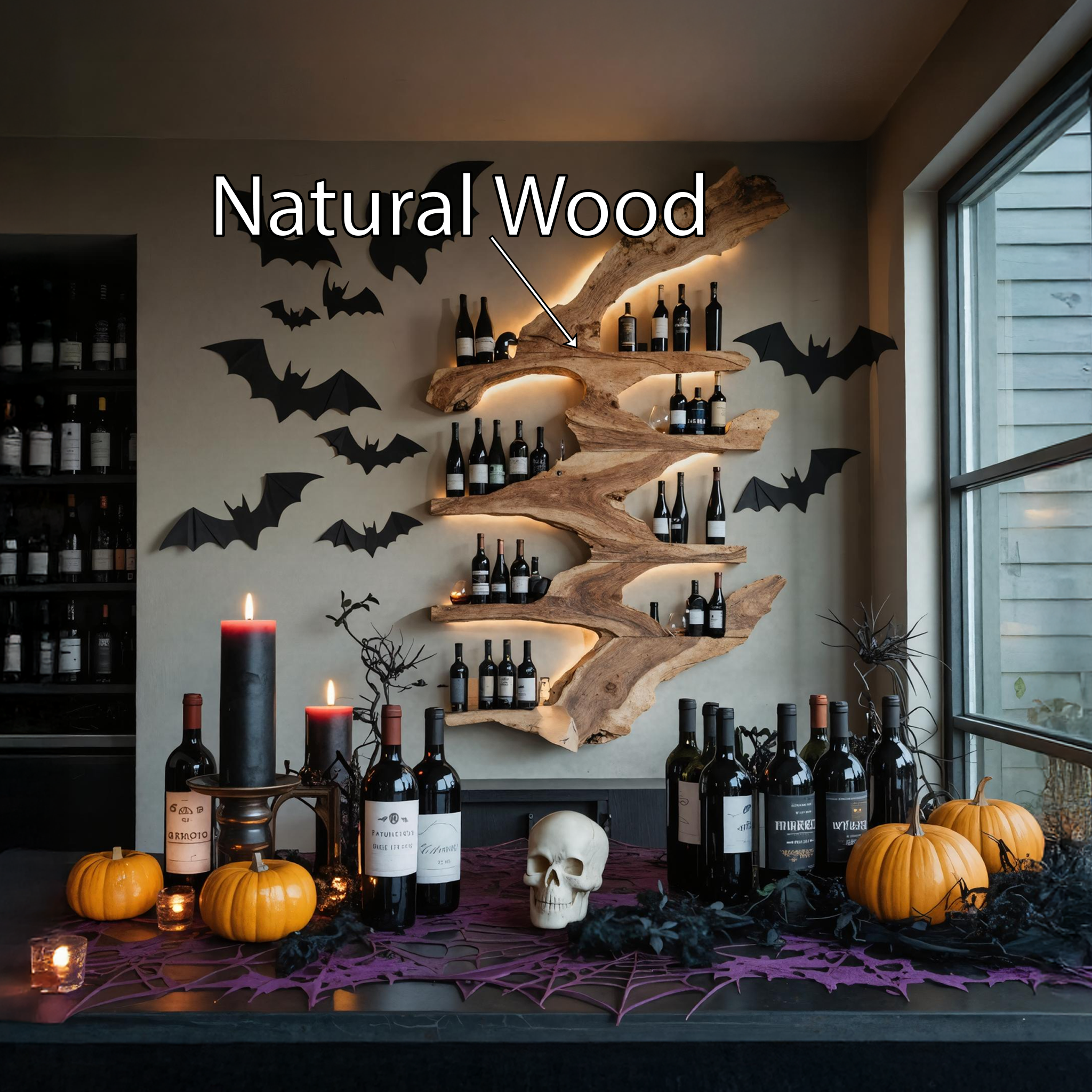 Modern Live Edge Wine Holder For Kitchen Halloween Furniture Ideas SILDTTRHWH003