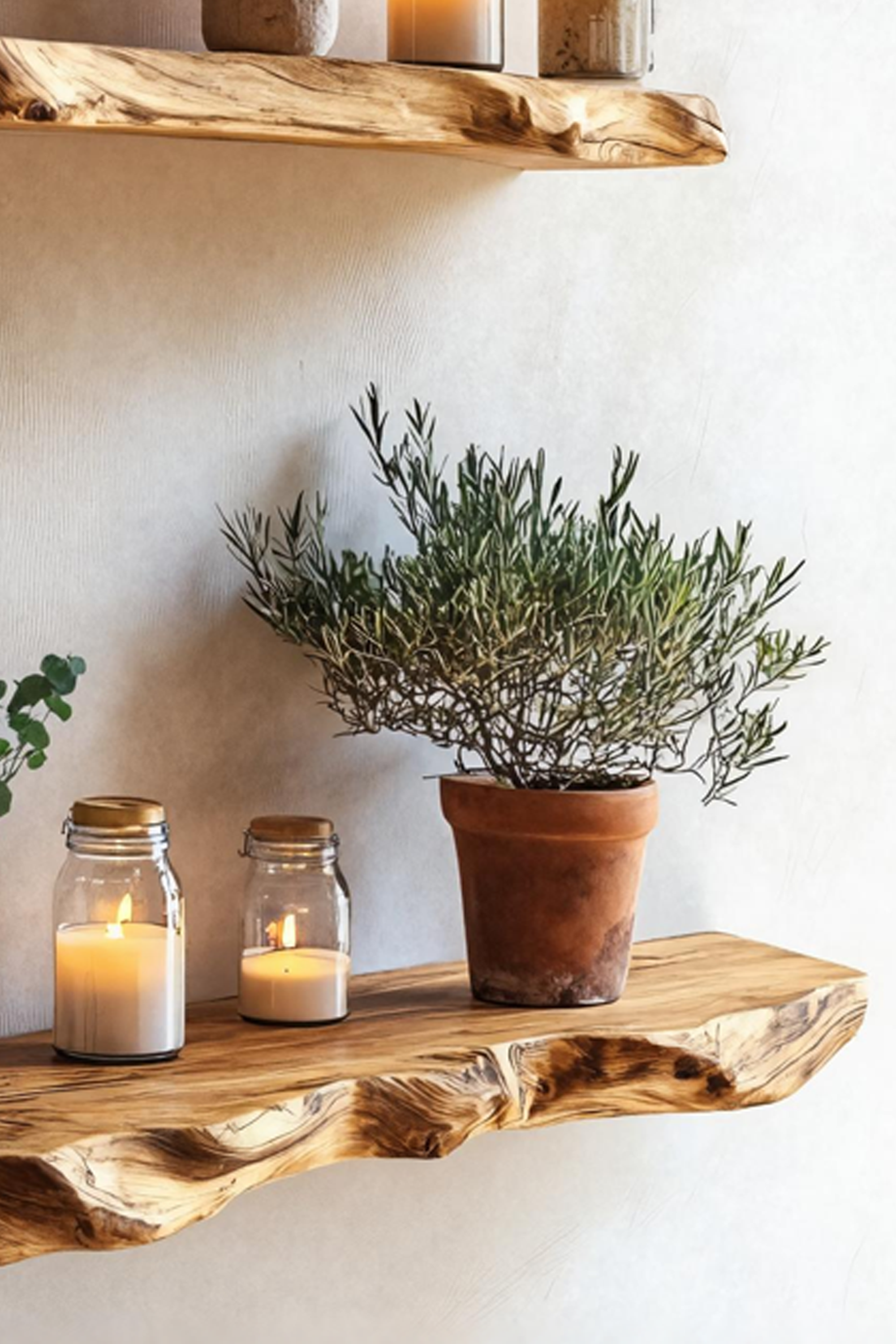 Farmhouse Wooden Floating Shelf For Living Room Holiday Decoration SILDTTNFL002
