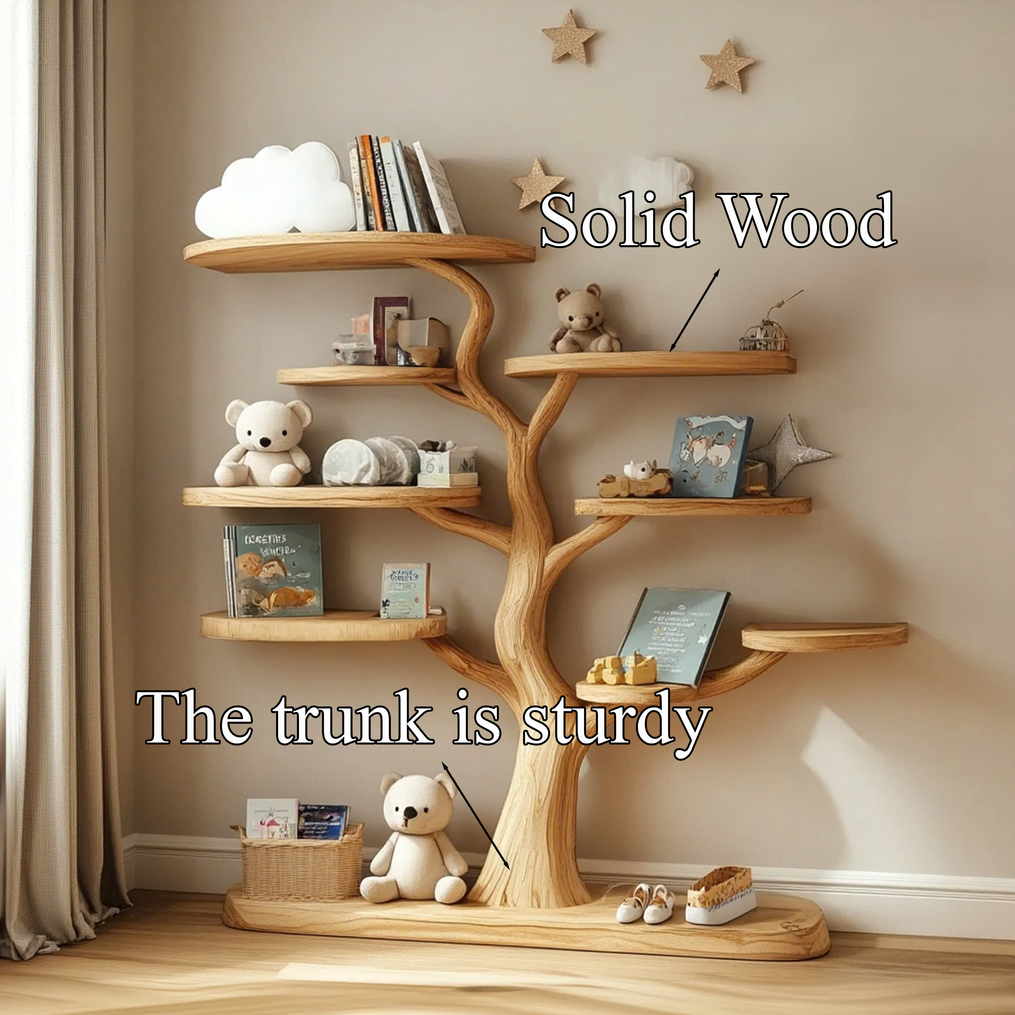 Baby Room Decoration Tree Shelf Handmade Bedroom Decoration Gift SINLTB151