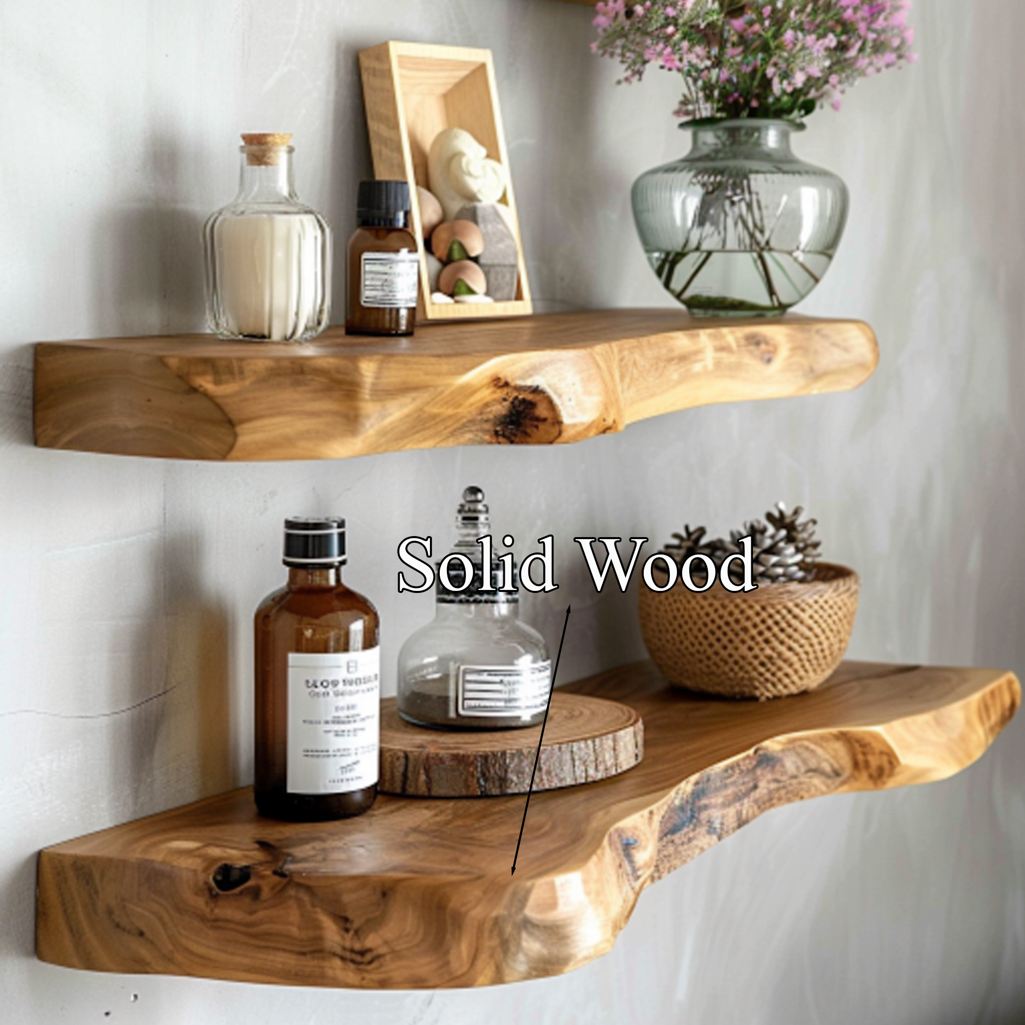Vintage Floating Shelves Assembly Crafts Custom Decor Home Gift SINLFL060