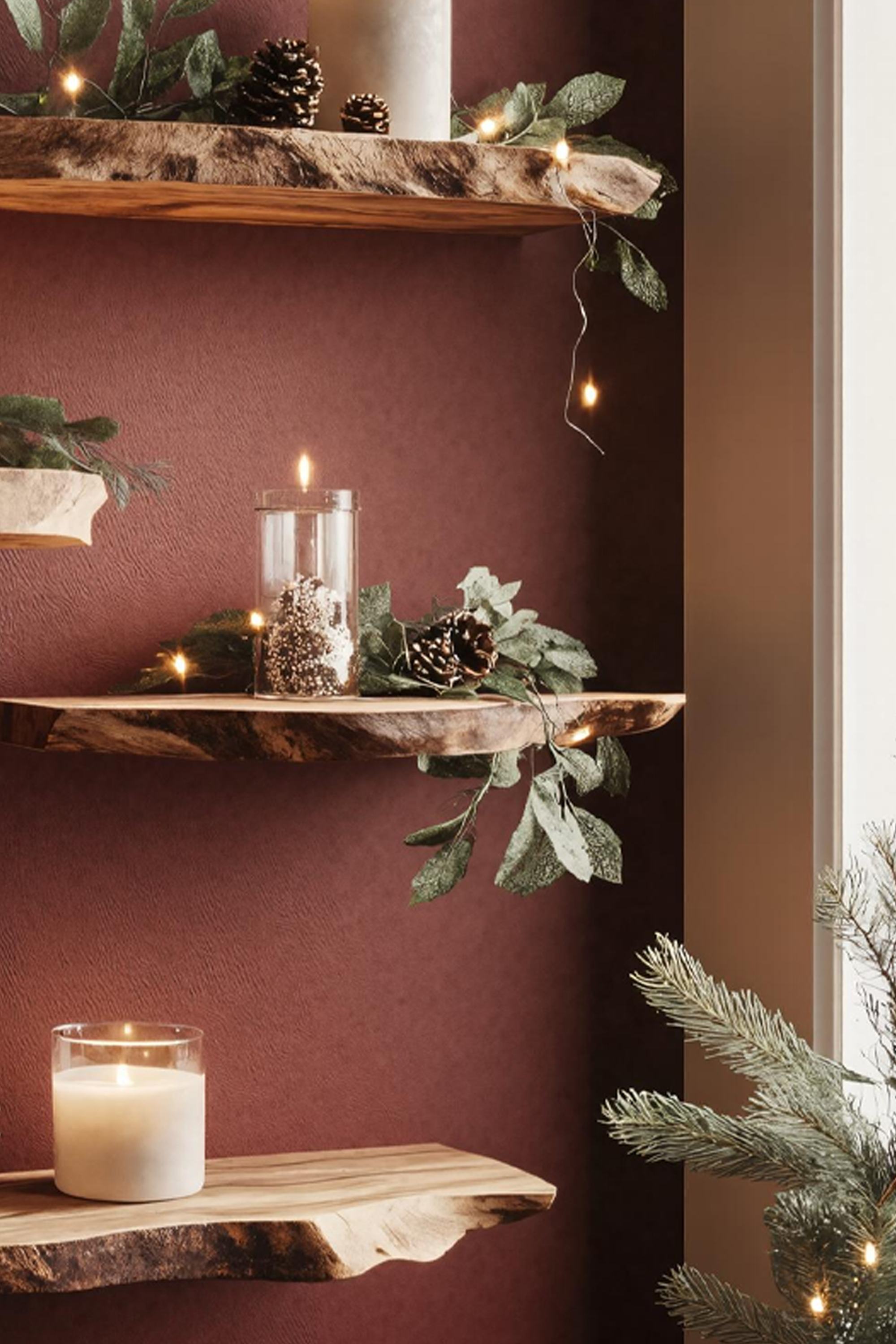 Farmhouse Solid Wood Floating Shelf For Bedroom Holiday Decoration SILDTTNCFL002