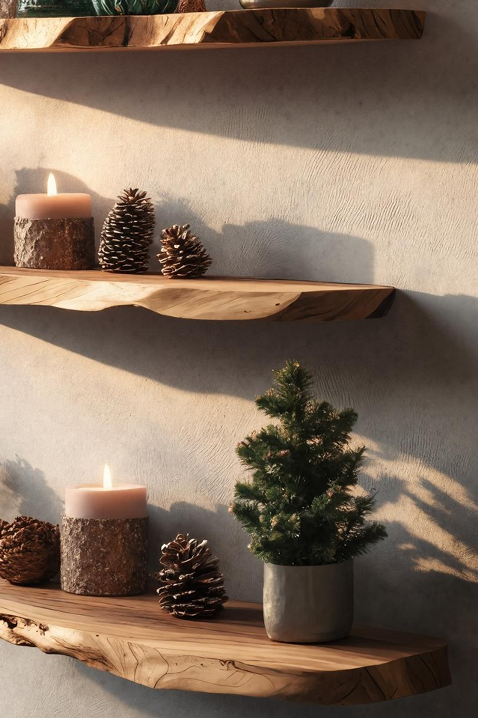 Modern Live Edge Floating Shelf For Stylish Holiday Entryway Decor SILDTTNCFL028