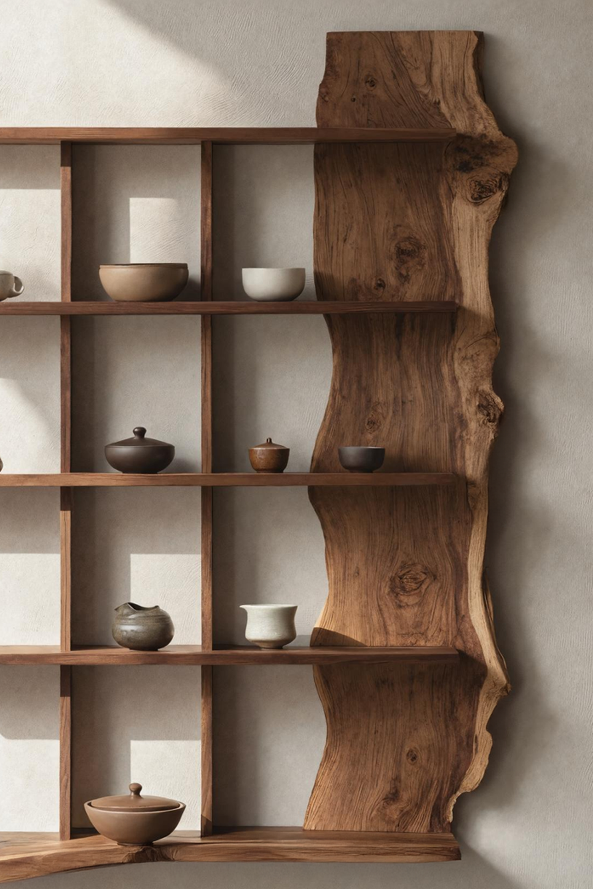 Rustic Live Edge Floating Shelf For Furniture Decor Style SILDTTNWMS015