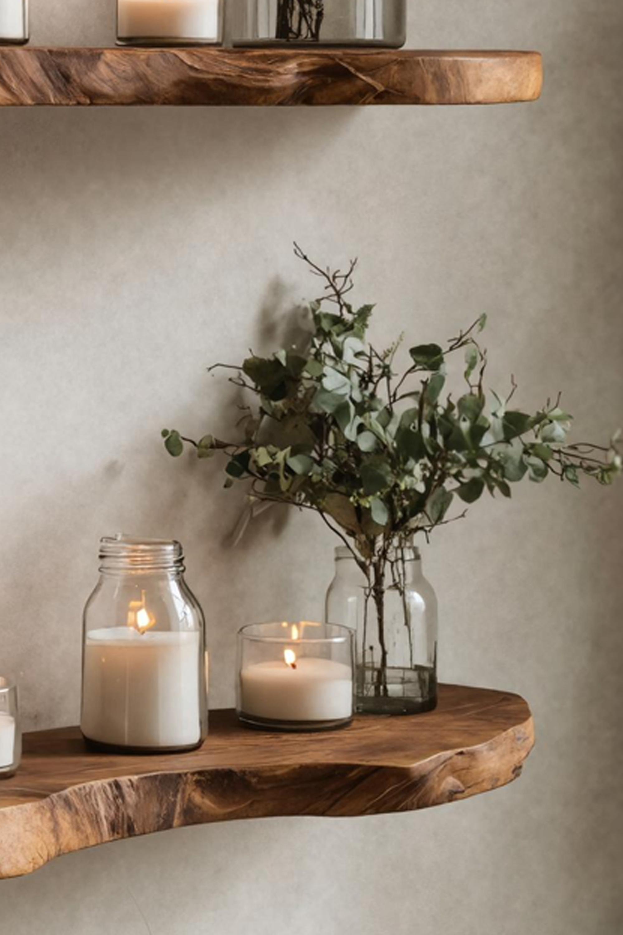 Mid Century Wooden Floating Shelf For Living Room Decor SILDTTNFL001