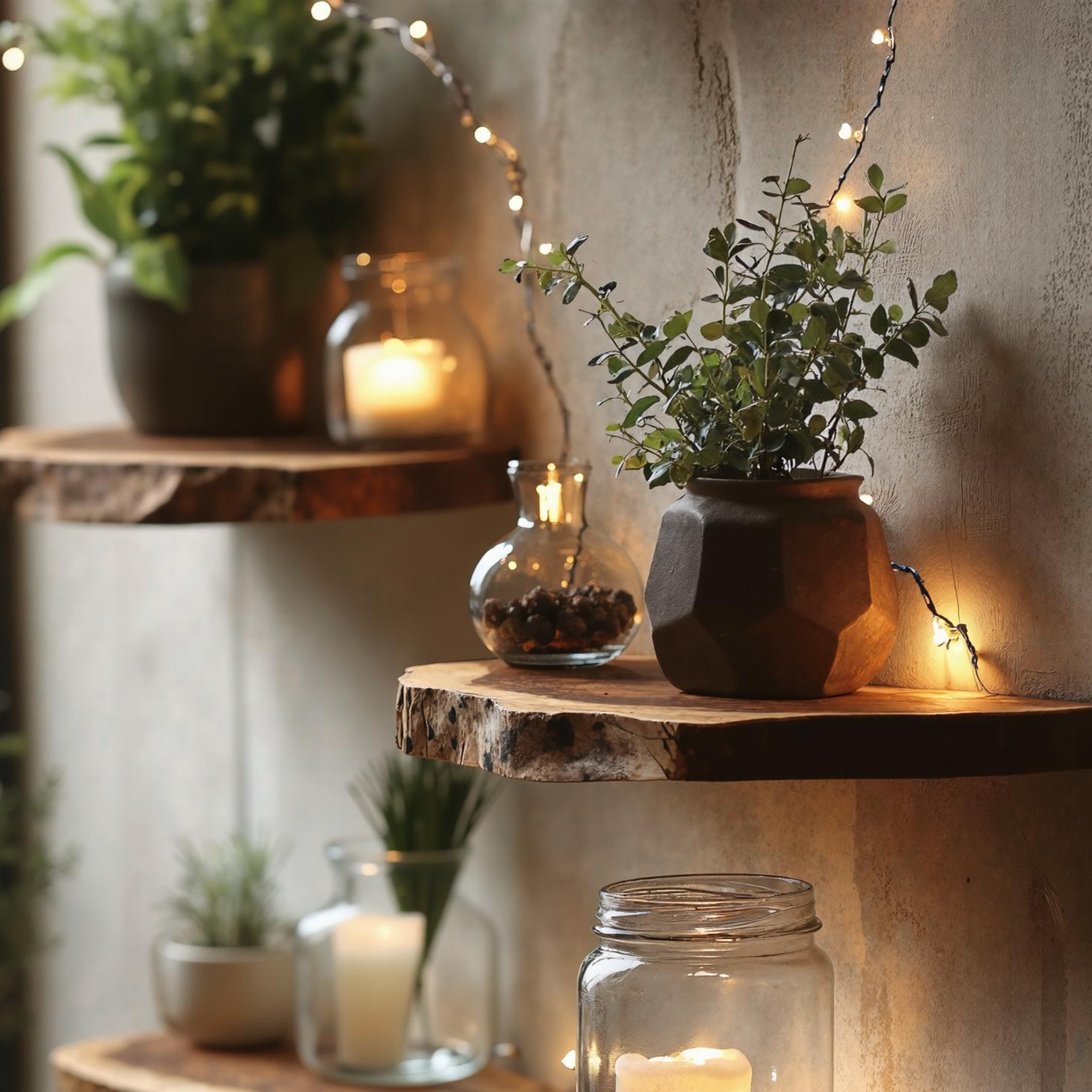 Live Edge Wooden Floating Shelf for Living Room Wall SILDTFL141