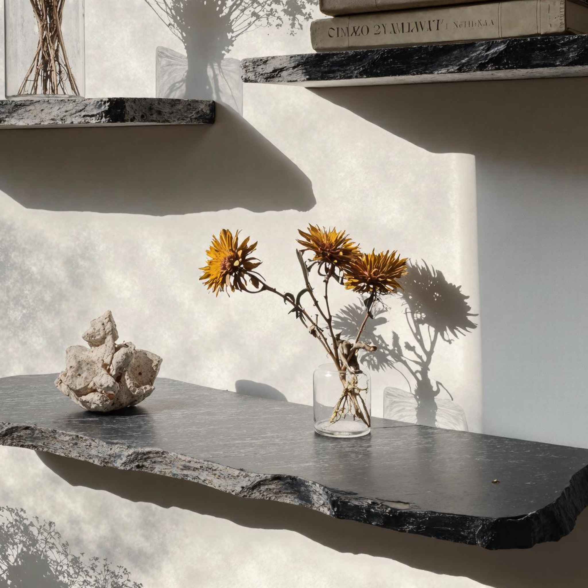 Unique Live Edge Floating Shelf For Books And Decorations SILDTFL151