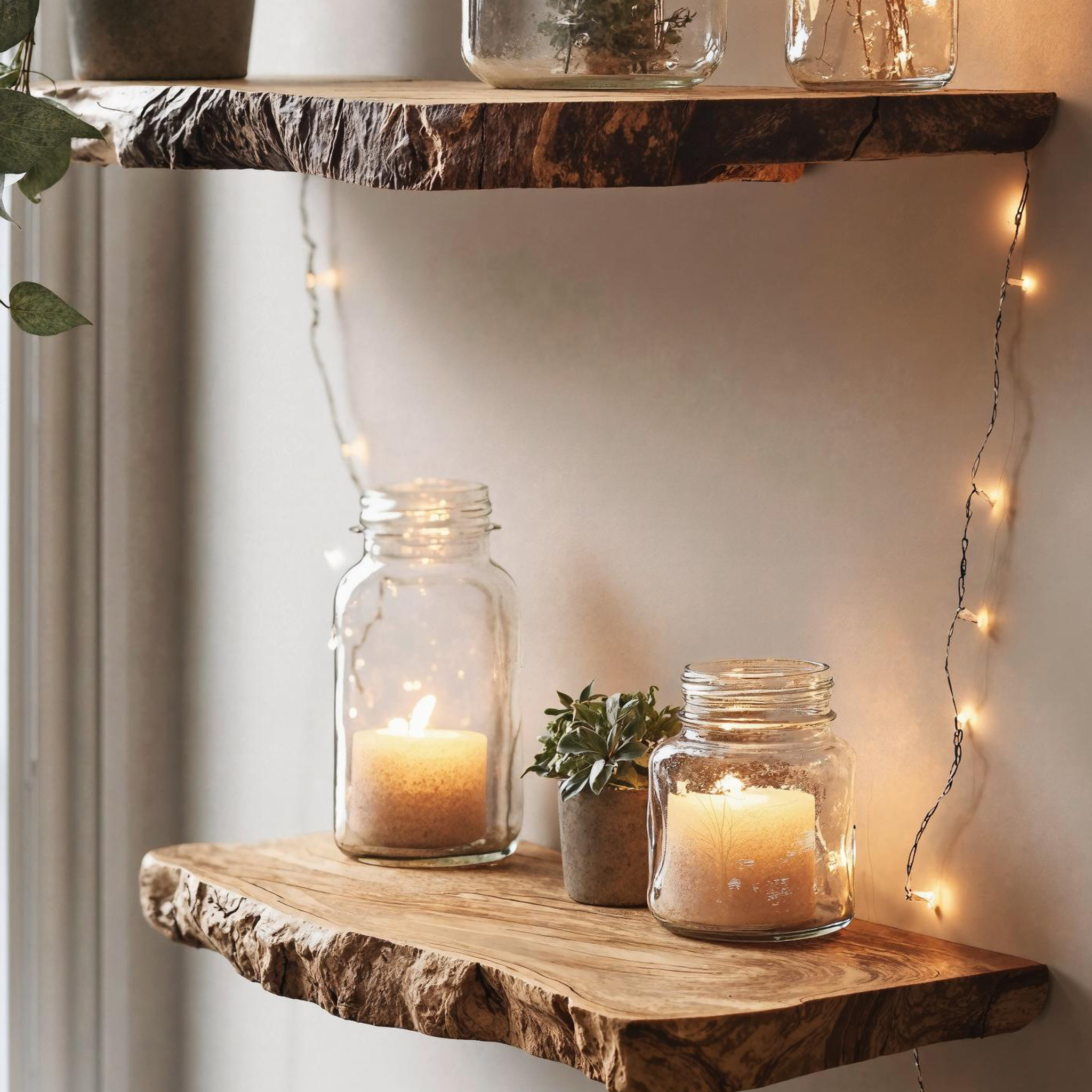 Farmhouse Style Wooden Floating Shelf For Seasonal Display SILDTFL144
