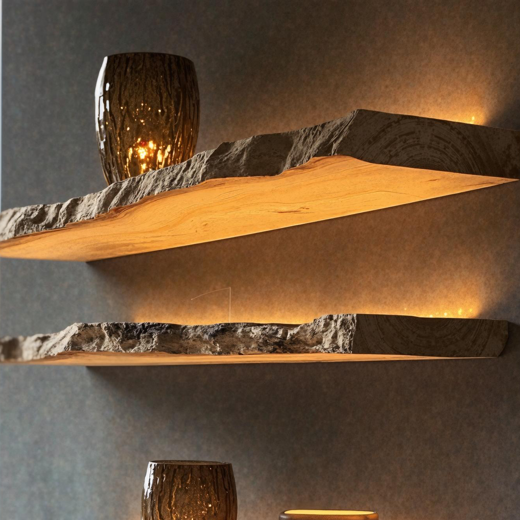 Live Edge Wooden Floating Shelf For Modern Homes SILDTFL147