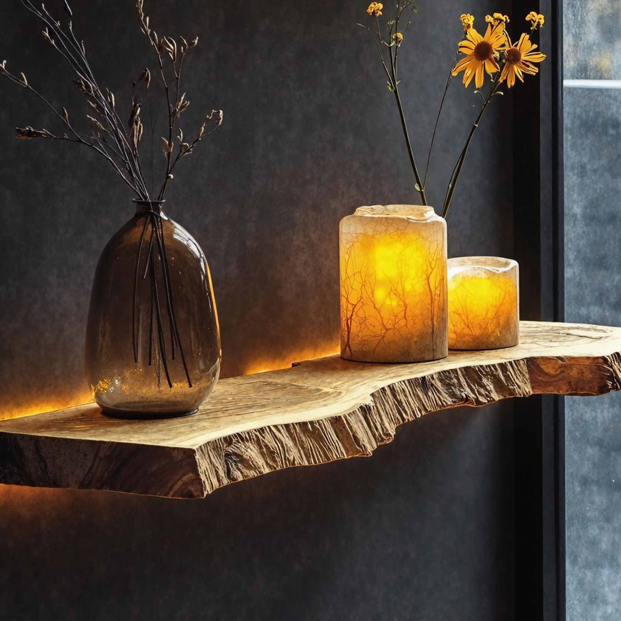 Farmhouse Wooden Floating Shelf For Living Room Storage SILDTFL148