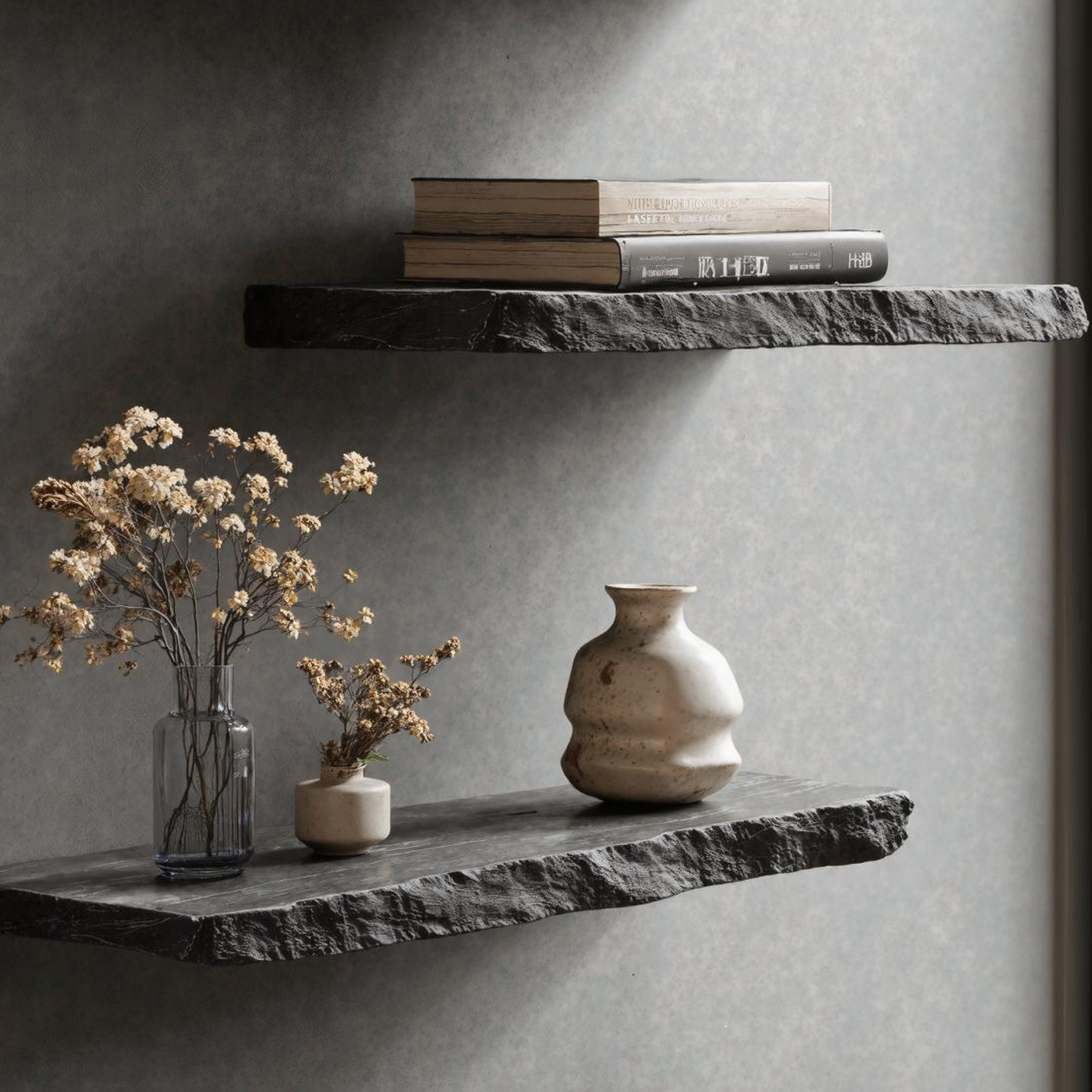 Floating Wall Shelf With Rustic Charm For Seasonal Decor SILDTFL154