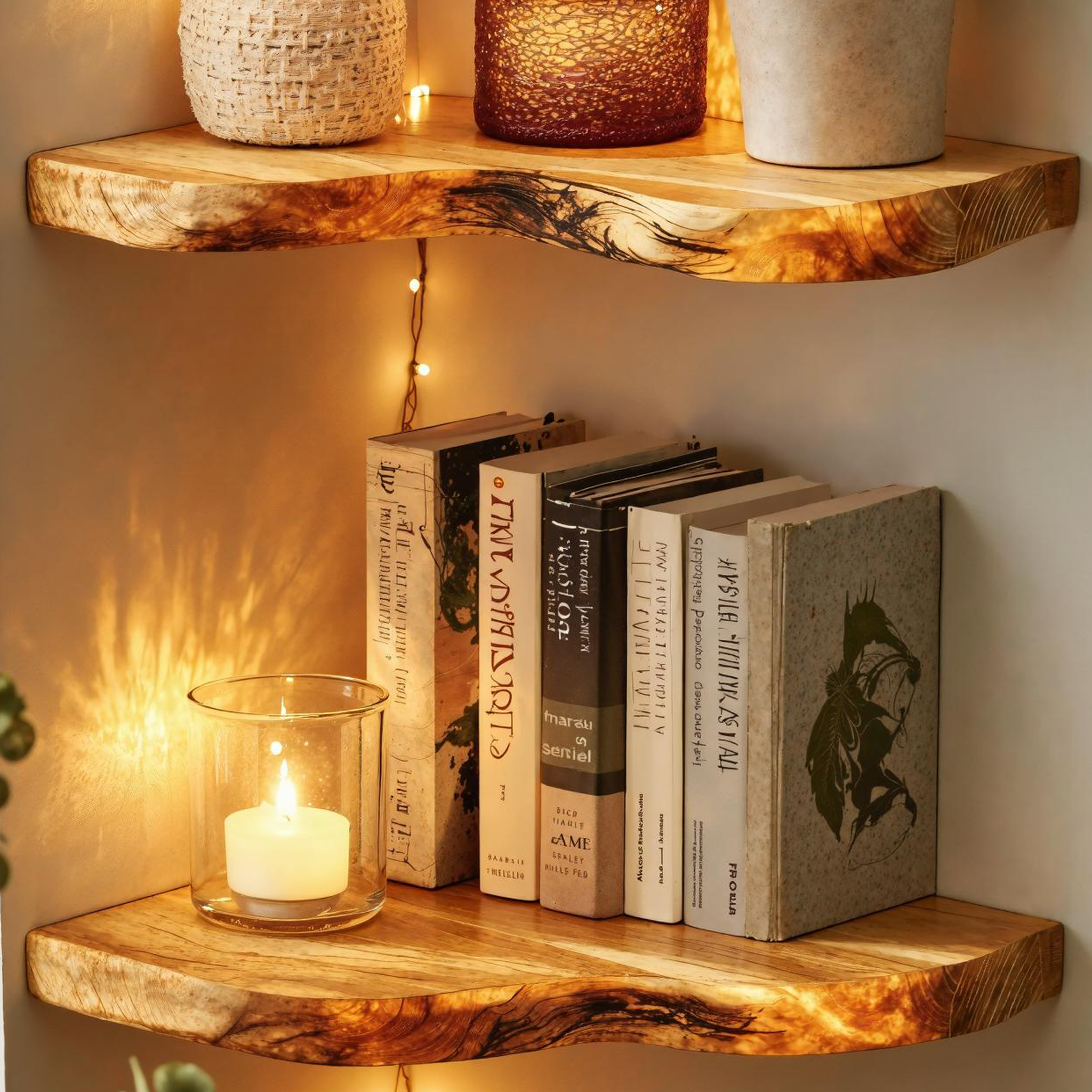 Handcrafted Floating Corner Shelf For A Minimalist Look SILDTCN083