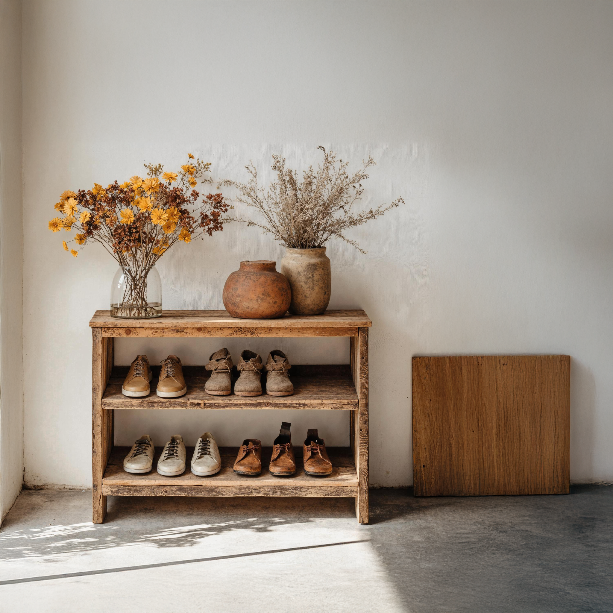 Vintage Wood Shoe Shelves For Elegant Hallways SILDTSHB013