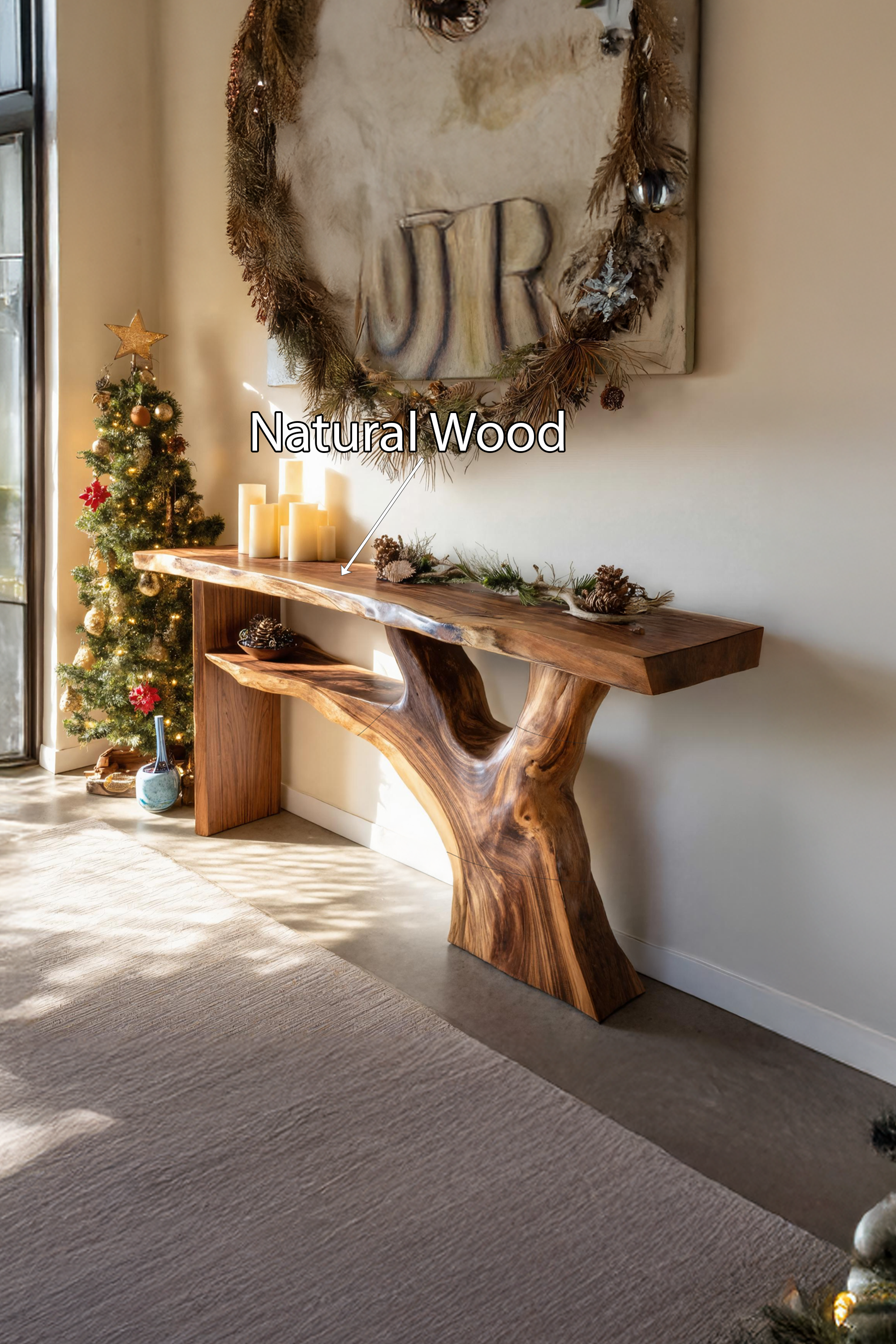 Mid Century Solid Wood Console Table For Holiday Home Decoration SILDTTNCSC005