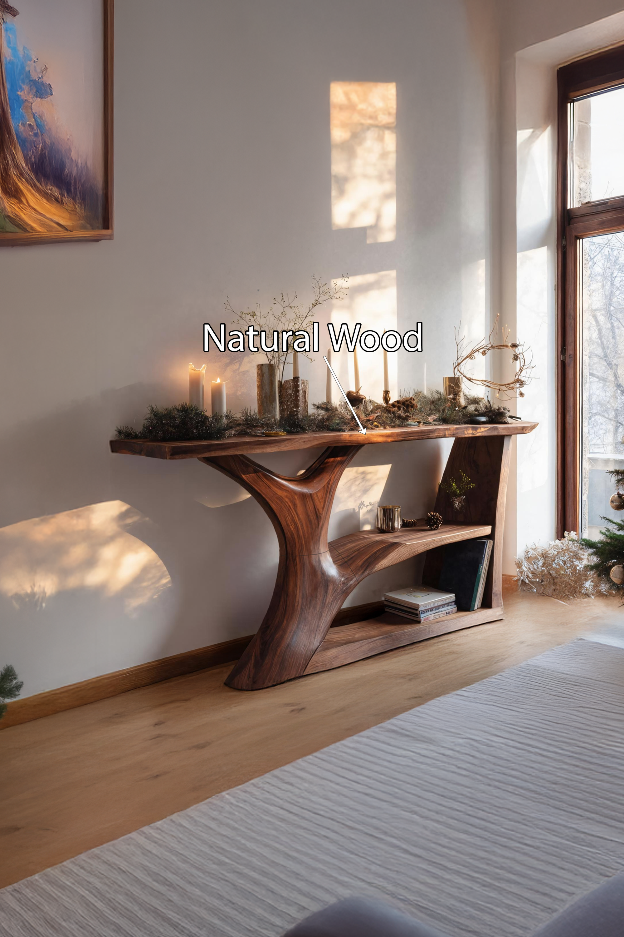 Modern Wooden Console Table For Holiday Living Room Furniture SILDTTNCSC007