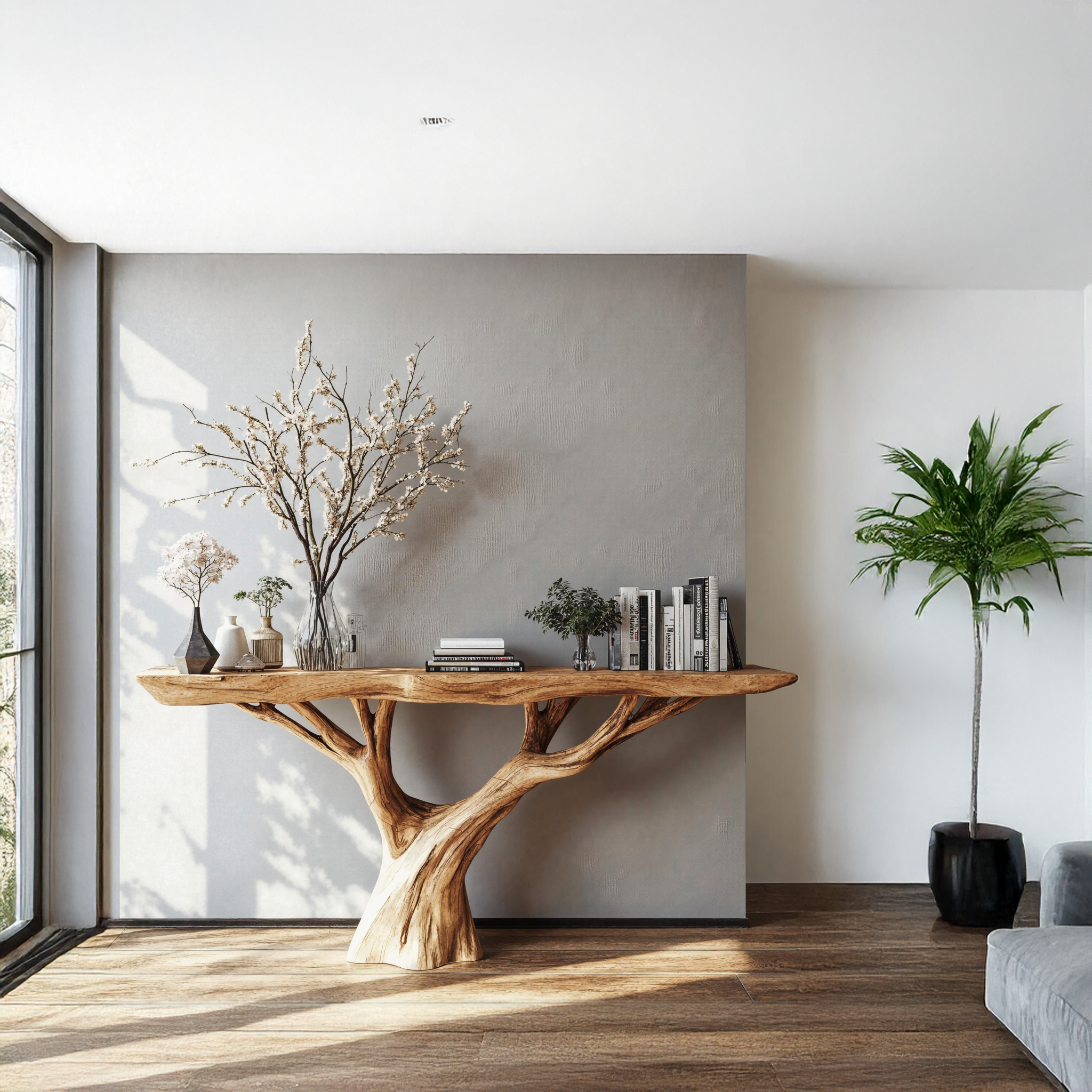 Simple Wood Console Table For Minimalist Hallway Arrangement SILDTCS202