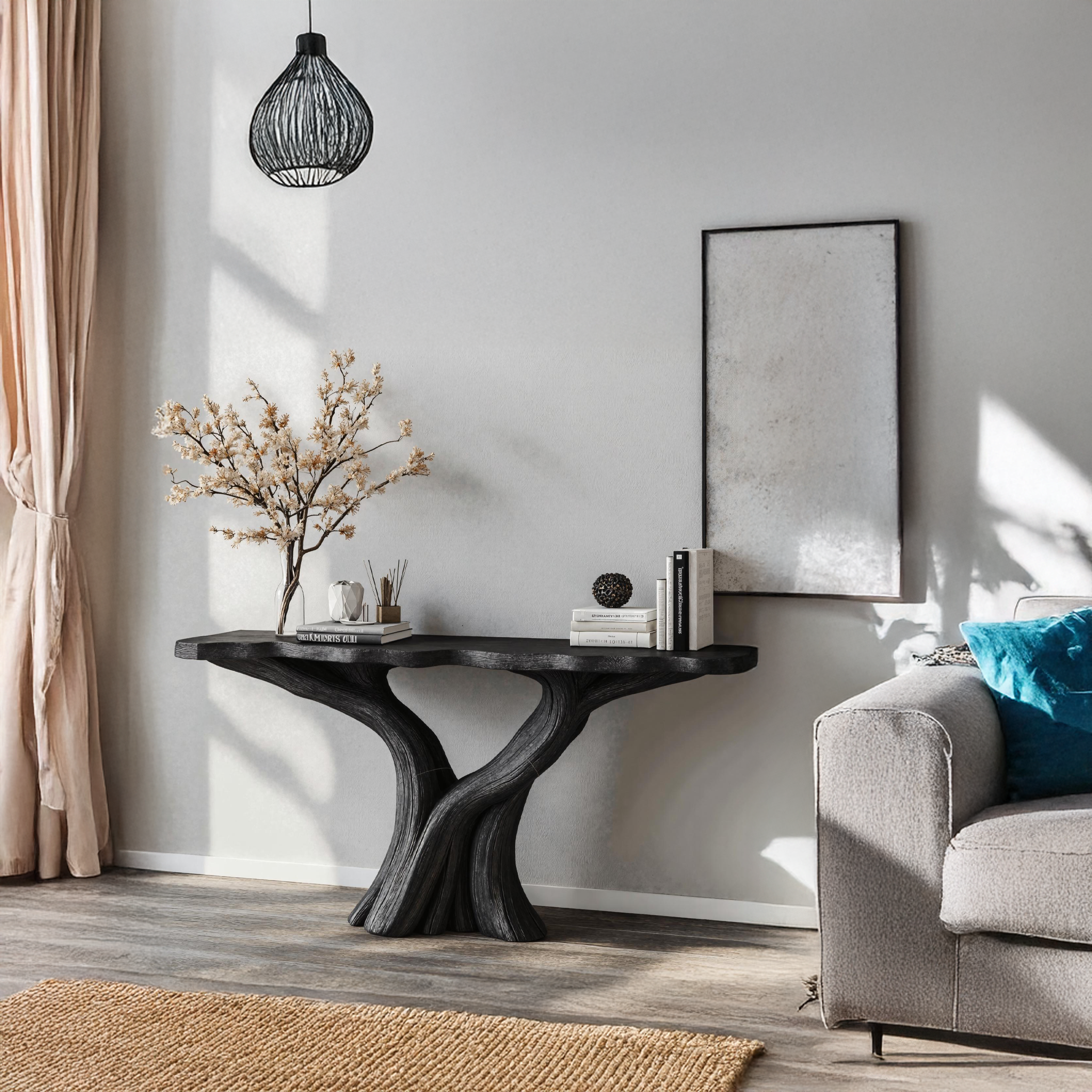 Elegant Wood Console Table For Entryway Decor And Organization SILDTCS184