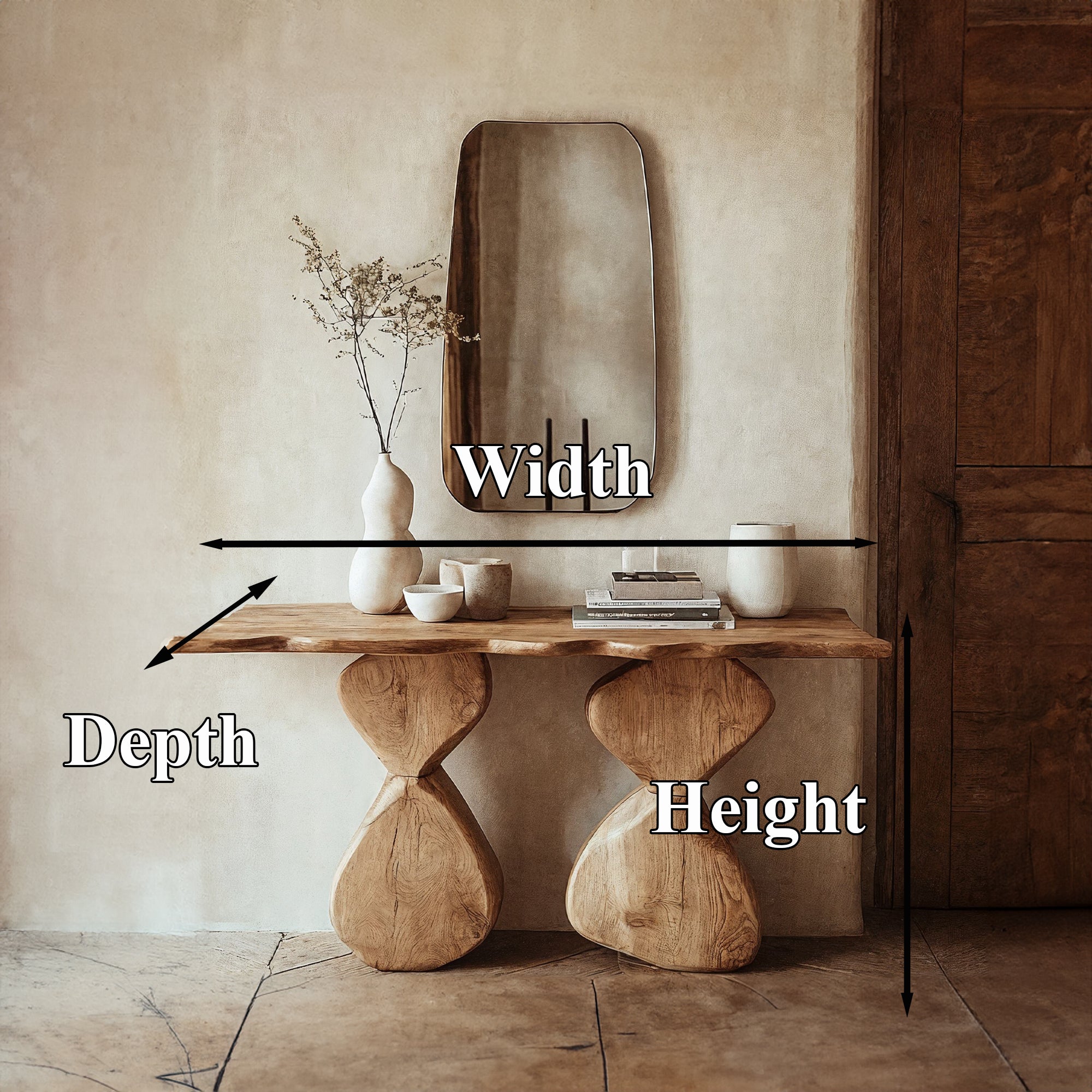 Entryway Console Table Solid Wood SILDTCS046