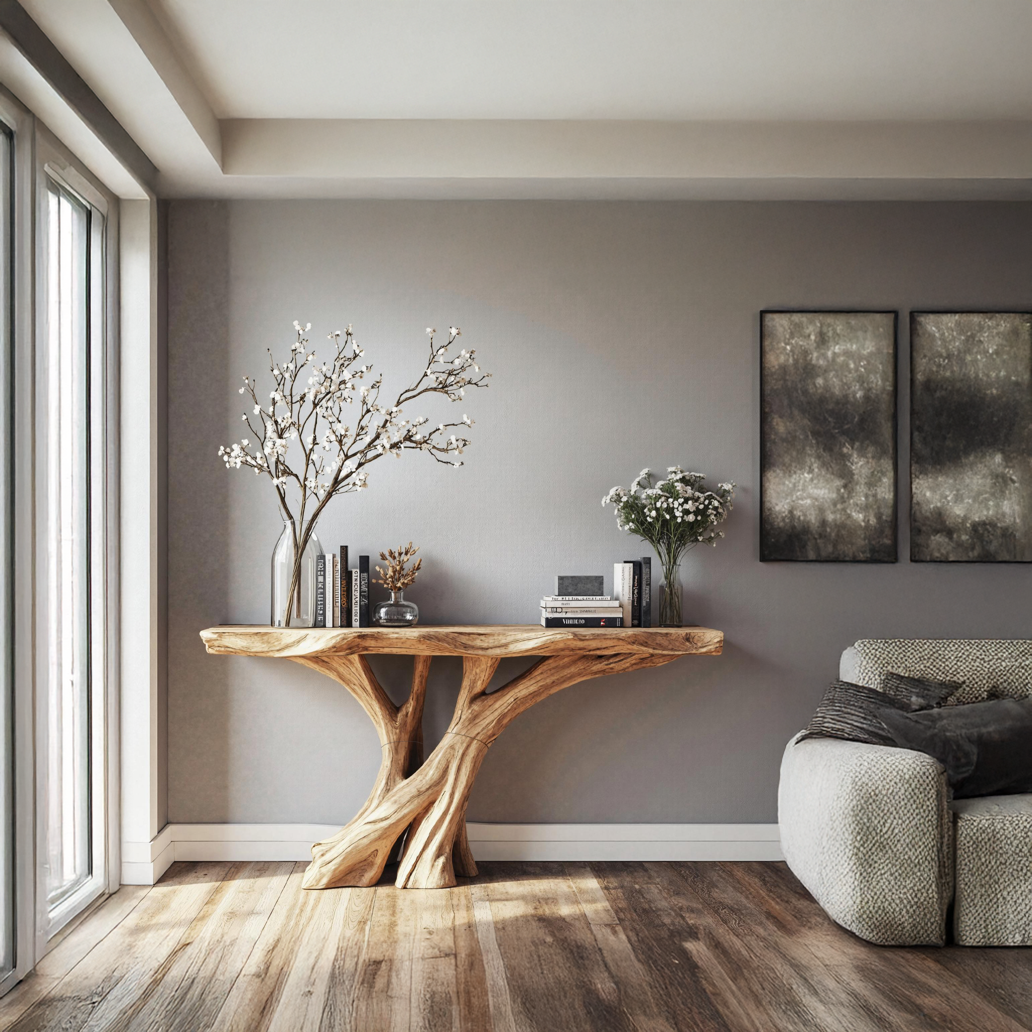 Perfect Natural Wood Console Table For A Functional Living Room SILDTCS199