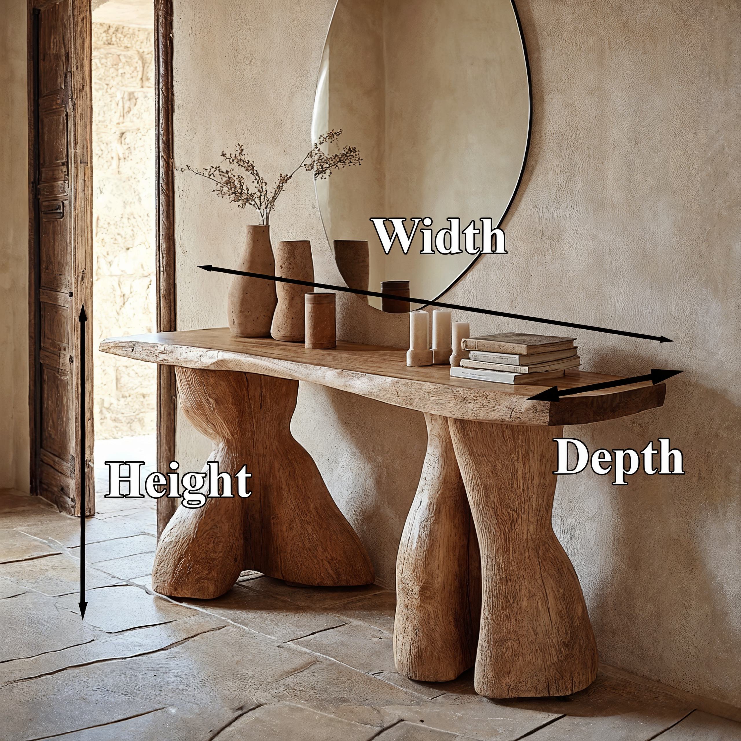 Entry Console Table Solid Wood SILDTCS029