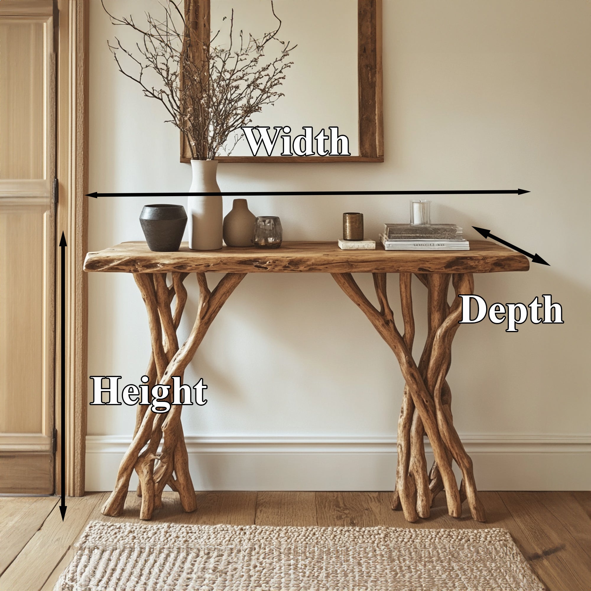 Rustic Side Table Entryway SILDTCS042