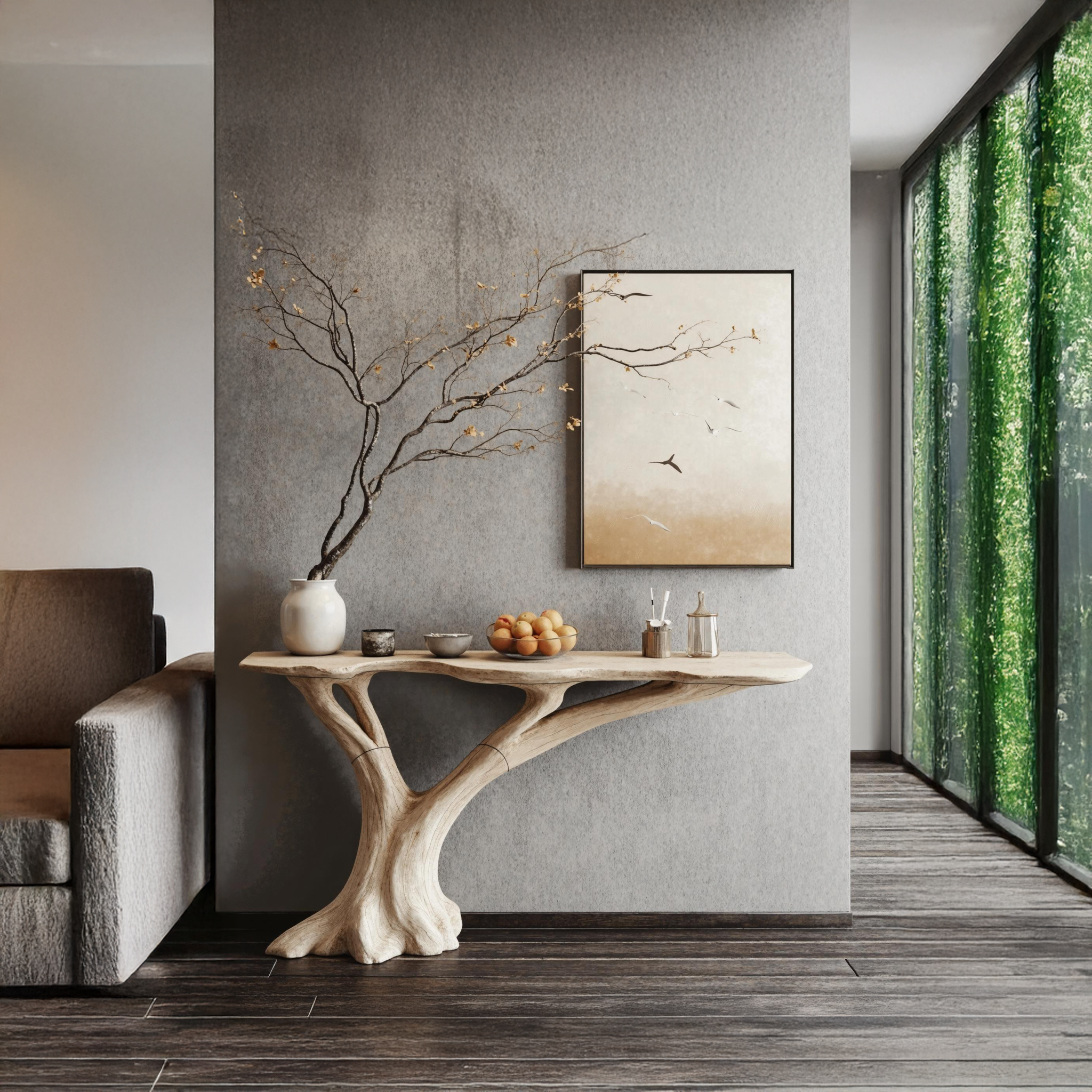 Stylish Natural Wood Console Table For Entryway And Living Room Decor SILDTCS170