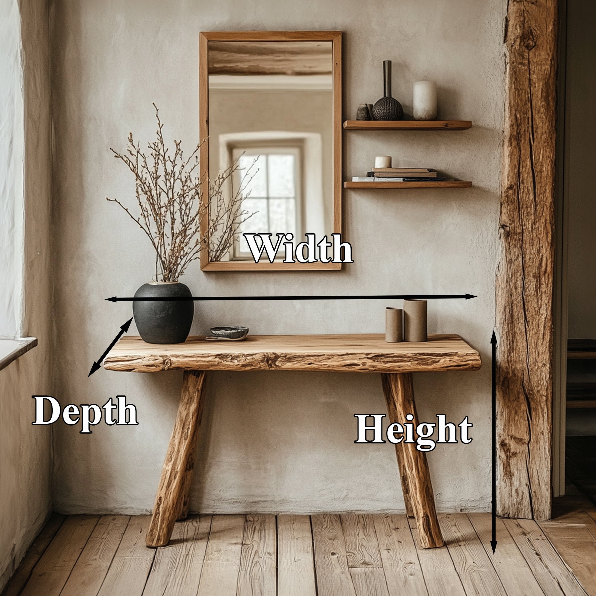 Rustic Console Table Entryway SILDTCS041