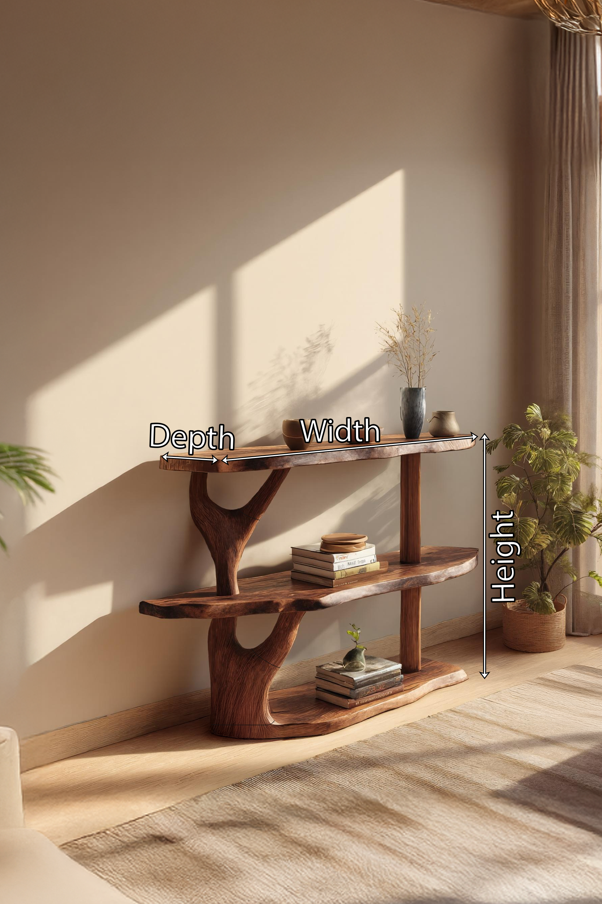 Handcrafted Solid Wood Console Table For Living Room Modern Decor SILDTTRCS034