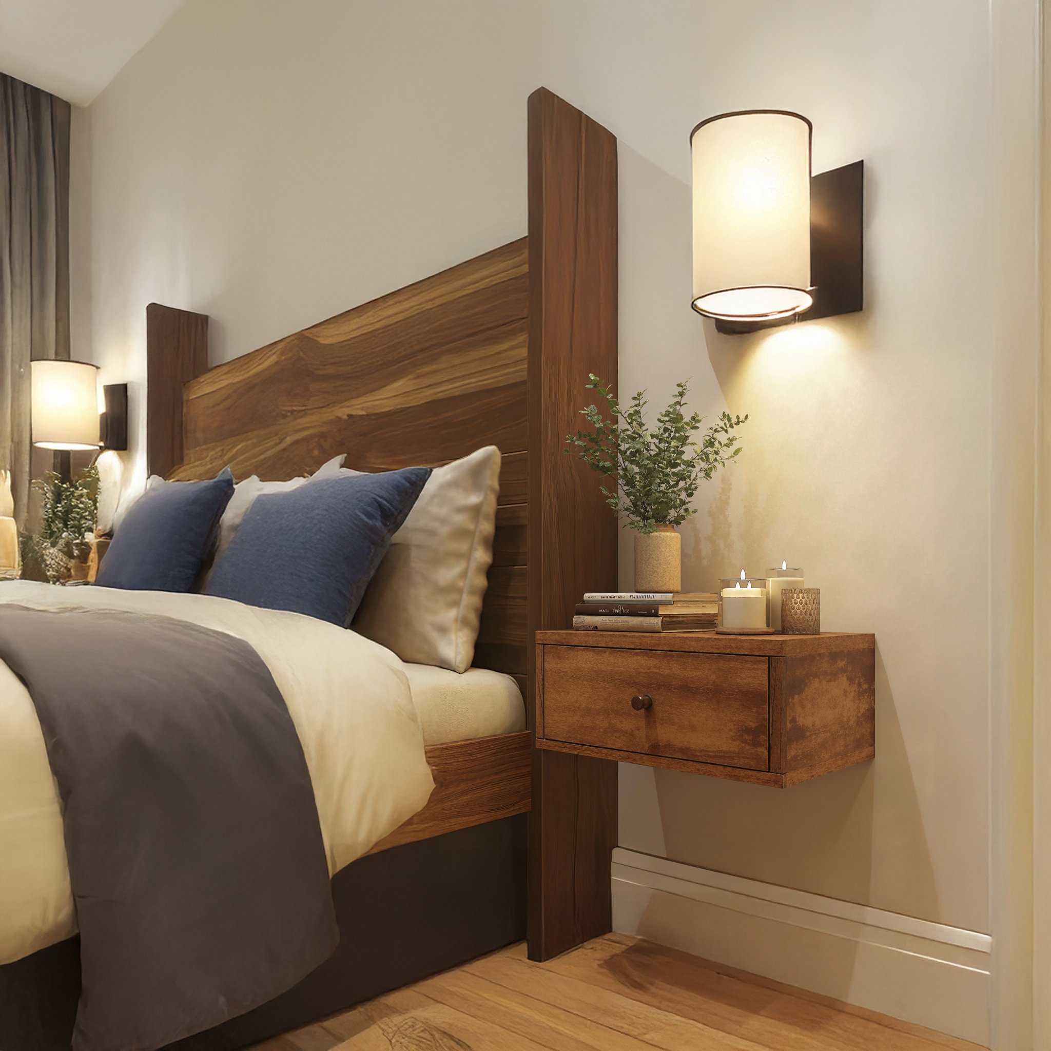 Minimalist Modern Wooden Nightstand With Drawer SILDTNS002