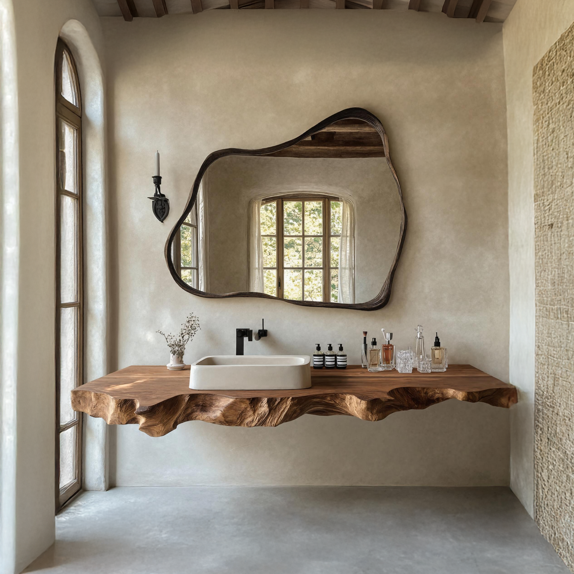 Mid Century Vanity In Solid Wood For Bathroom Decor SILDTTRBAS021
