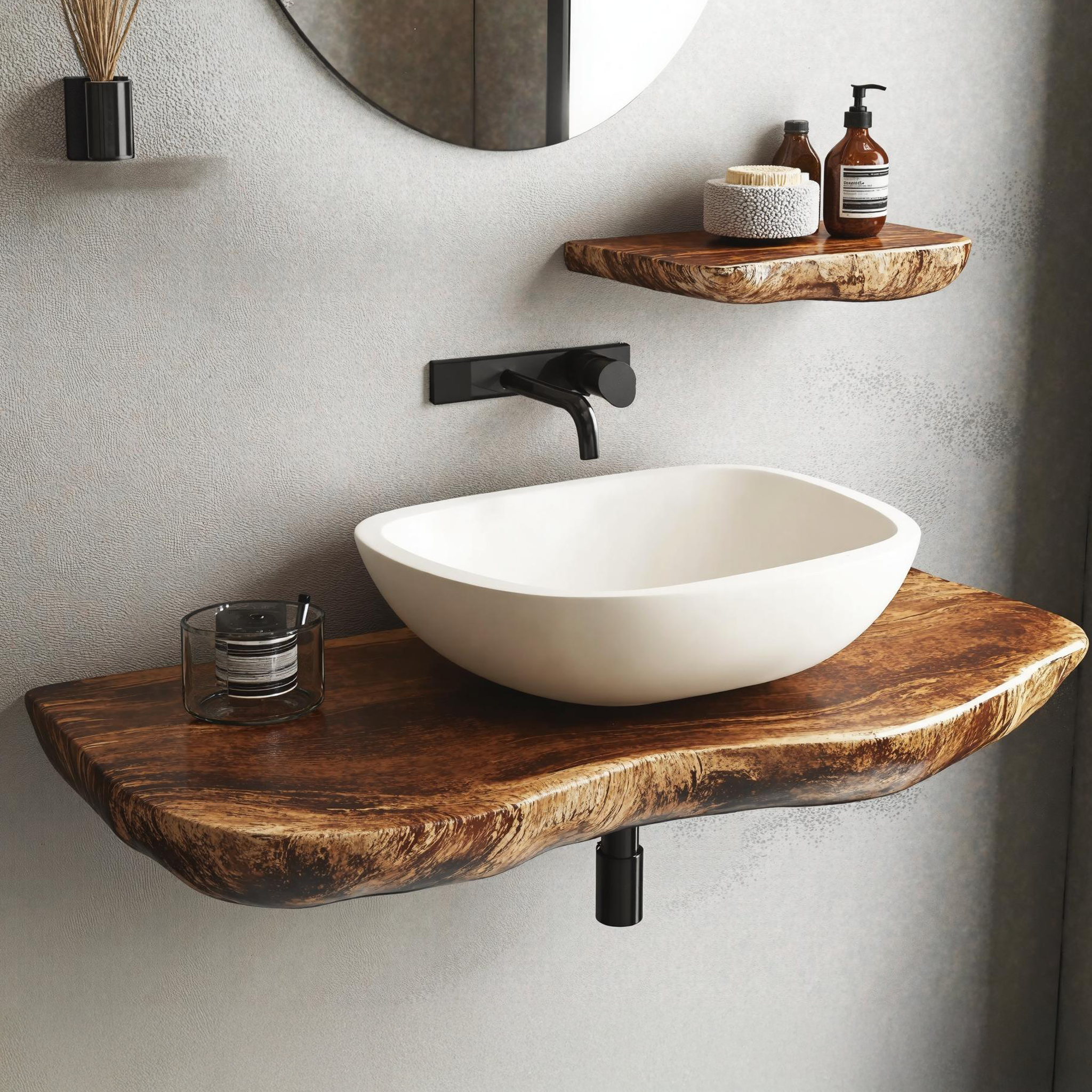 Modern Floating Bathroom Vanity Shelf For Elegant Spaces SILDTBRV179