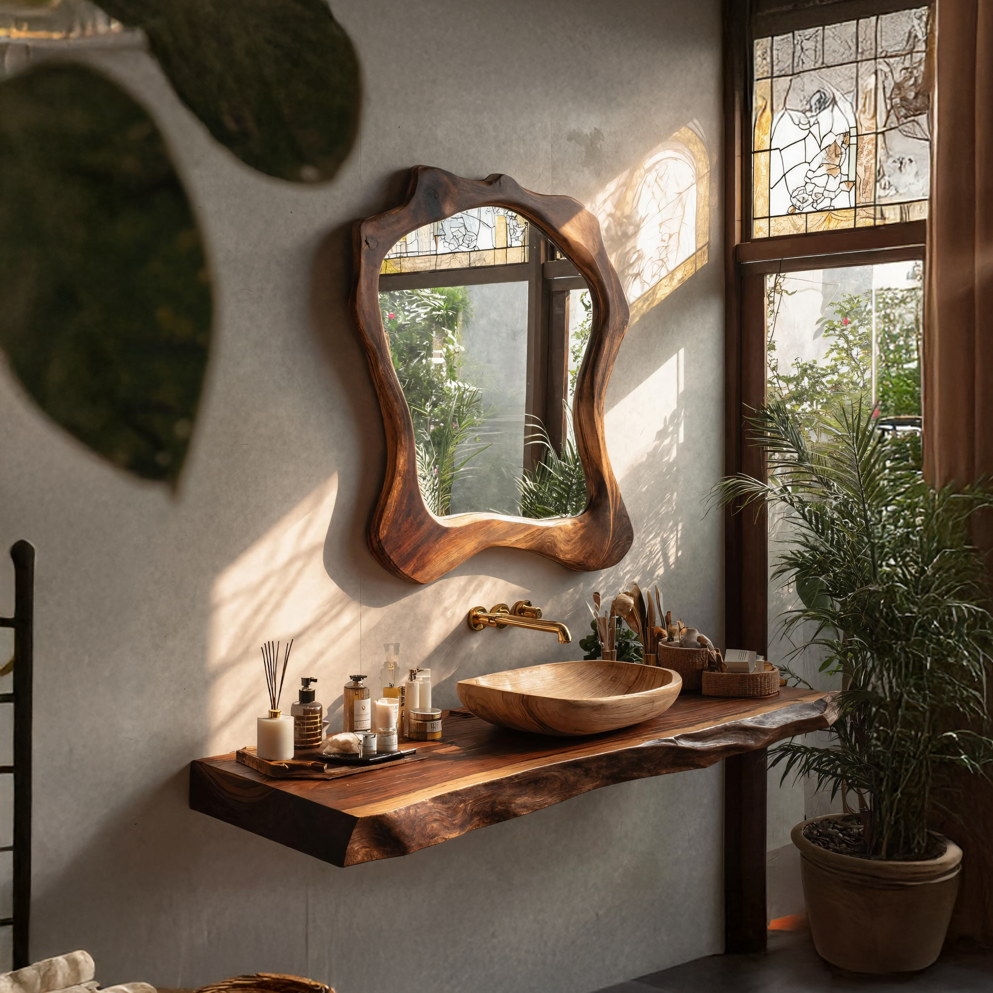 Mid Century Bathroom Vanity With Modern Wood Finish SILDTTRBAS029