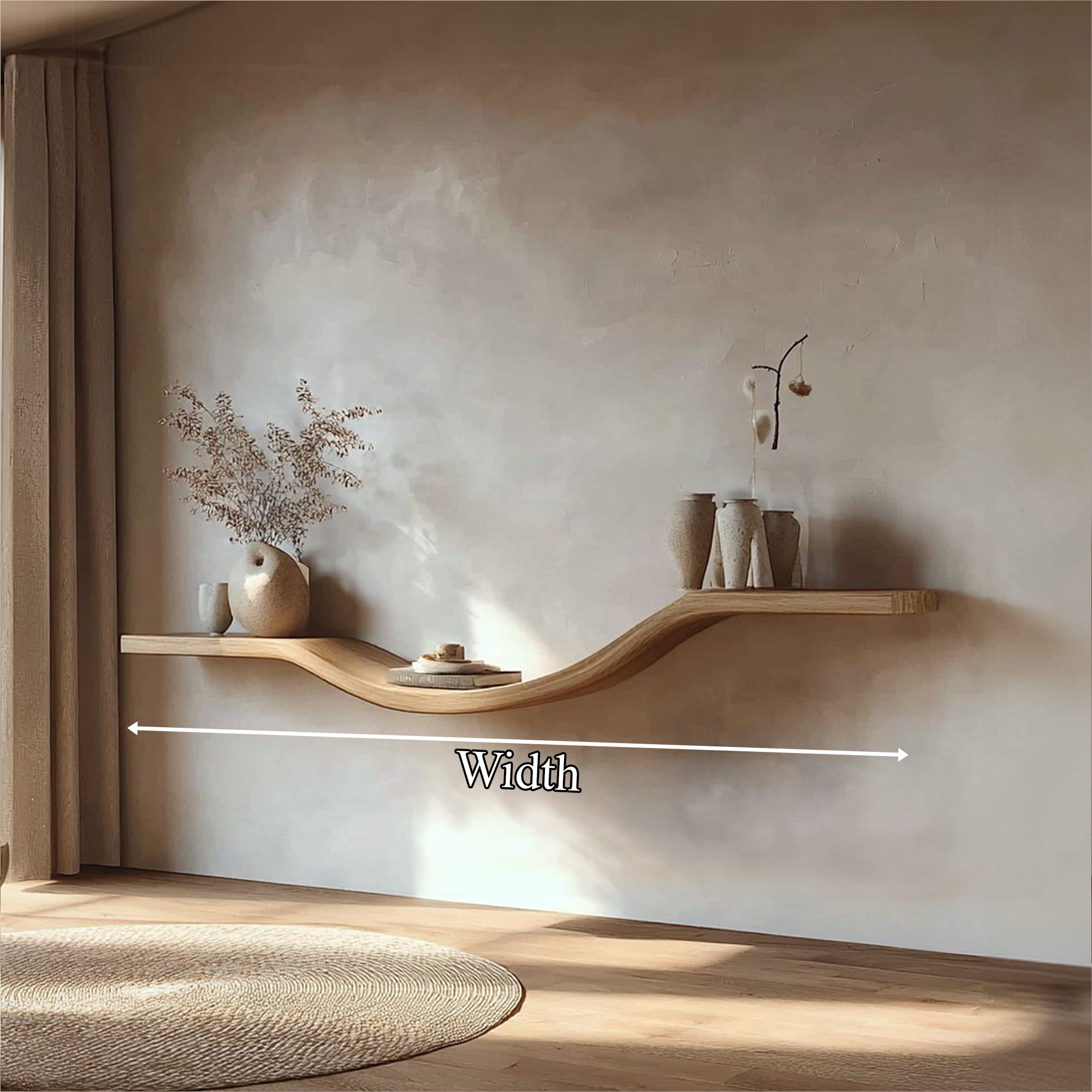 Organic Modern Sculpted Wall Shelf Living Room Or Entryway SINLKIFL268