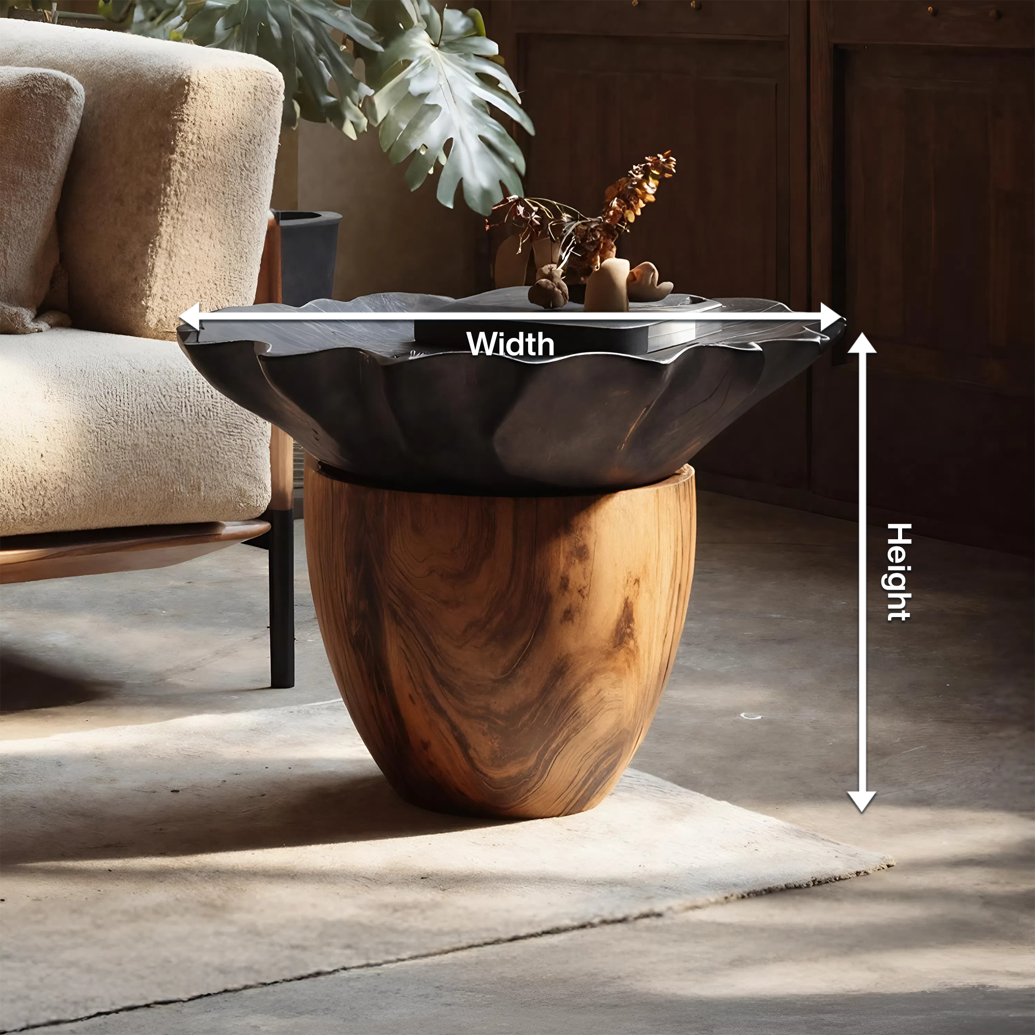 Mid Century Wooden Side Table For Modern Lounge Decor SILDTTNSTA034