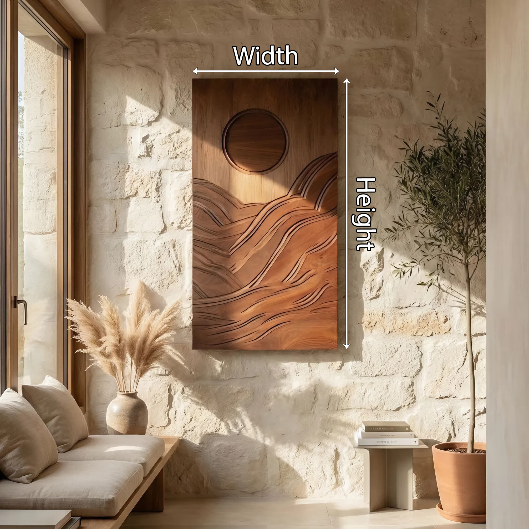 Mid Century Organic Wall Sculpture For Entry Space Decor SILDTTNWA054