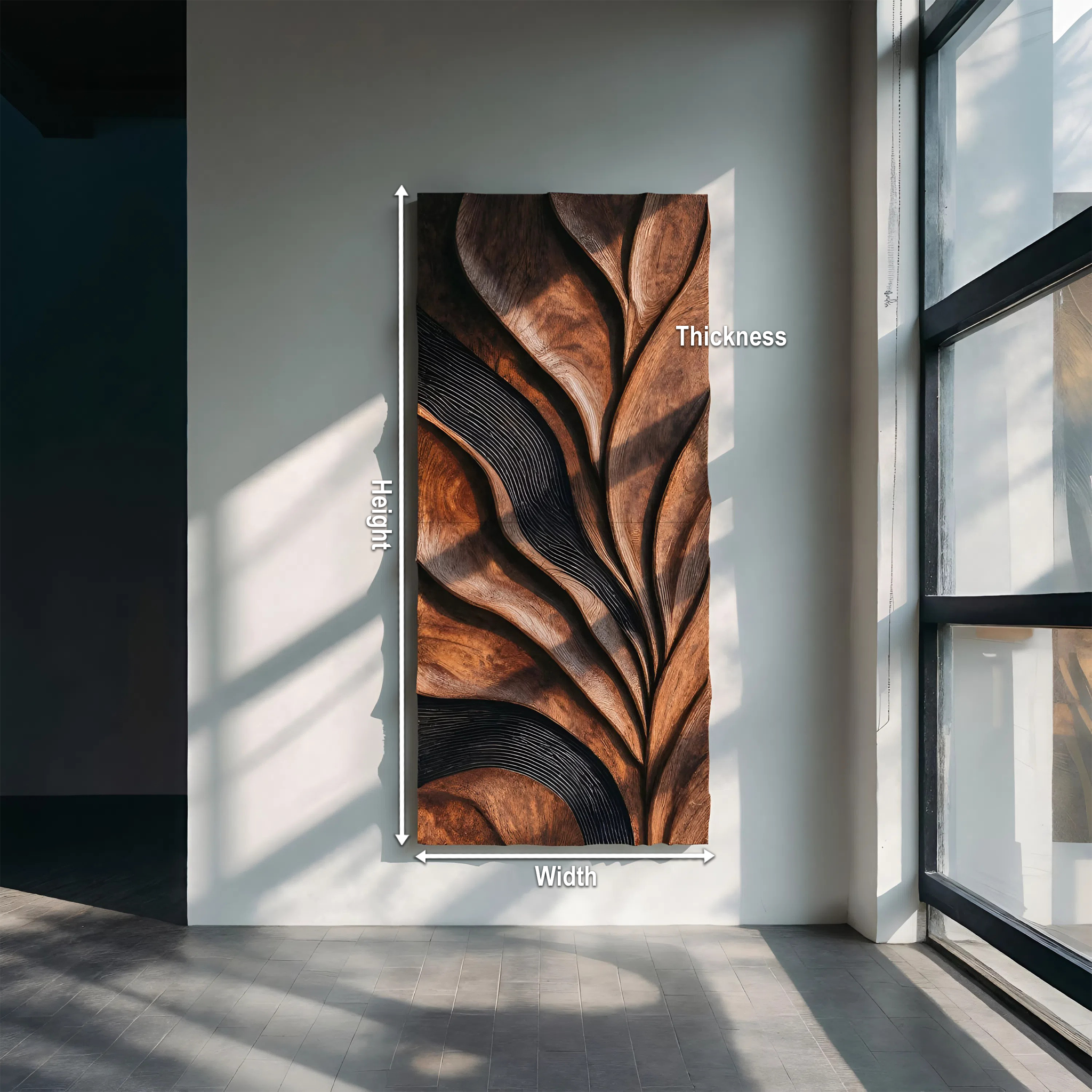 Modern Sculpted Feather Wall Art For Living Room RTTHHNWA114
