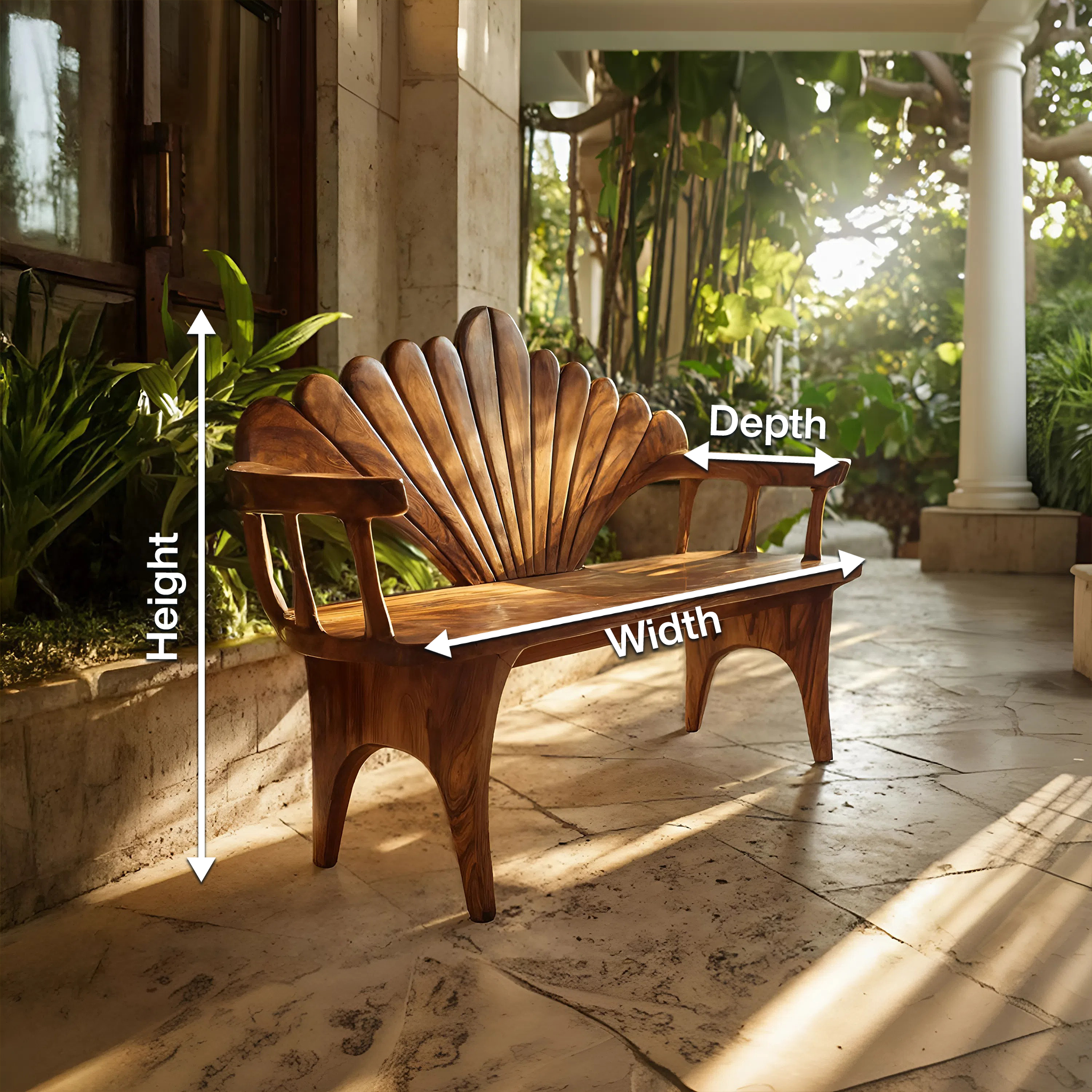 Natural Solid Wood Entryway Bench For Foyer Decor SILDTTRBEN034