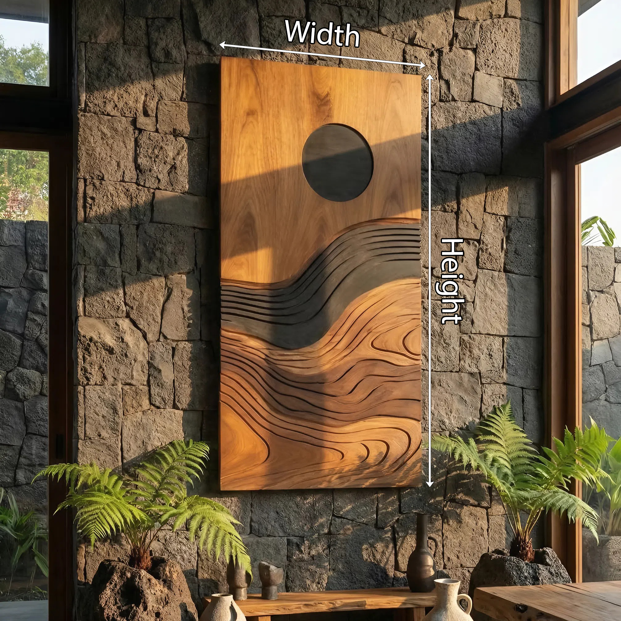 Contemporary Flowing Wall Decor For Entryway And Lounge Display SILDTTNWA050