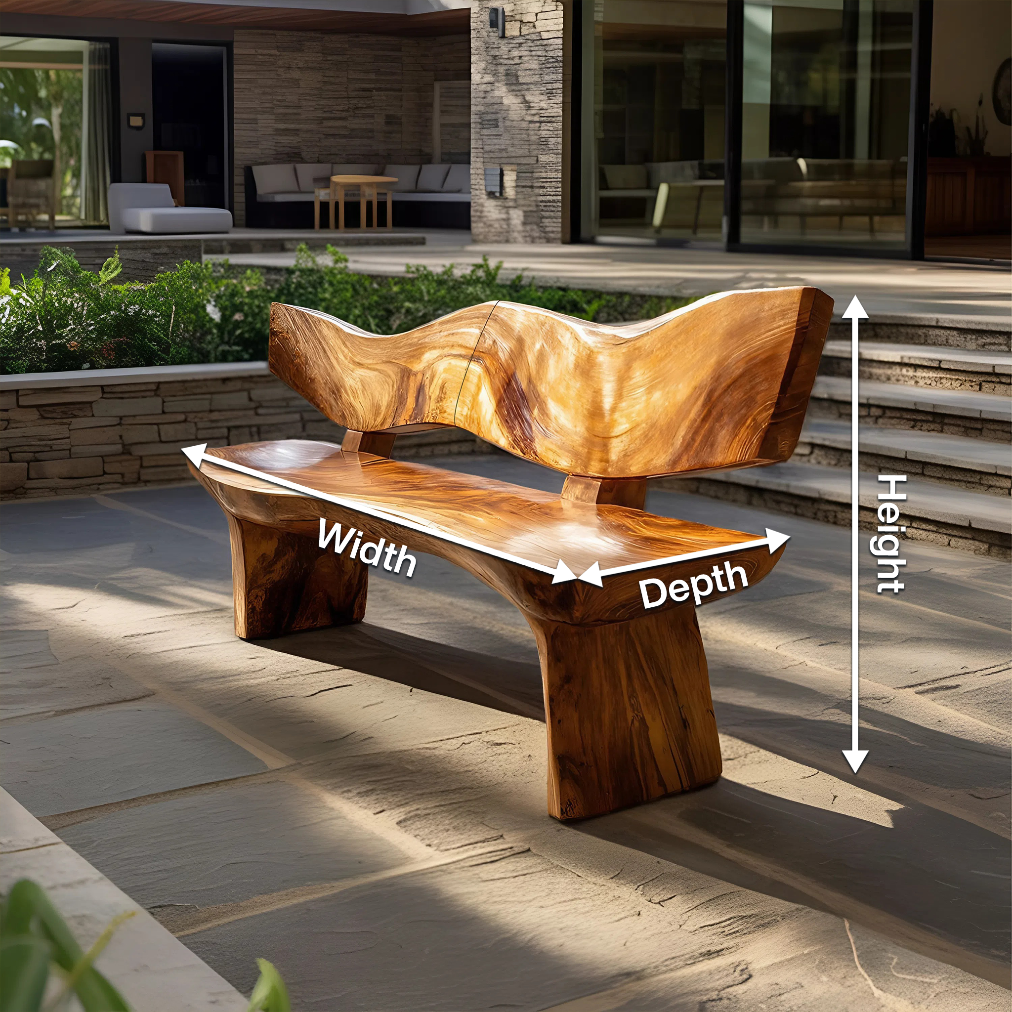 Live Edge Wood Entryway Bench For Natural Home Interiors SILDTTRBEN030