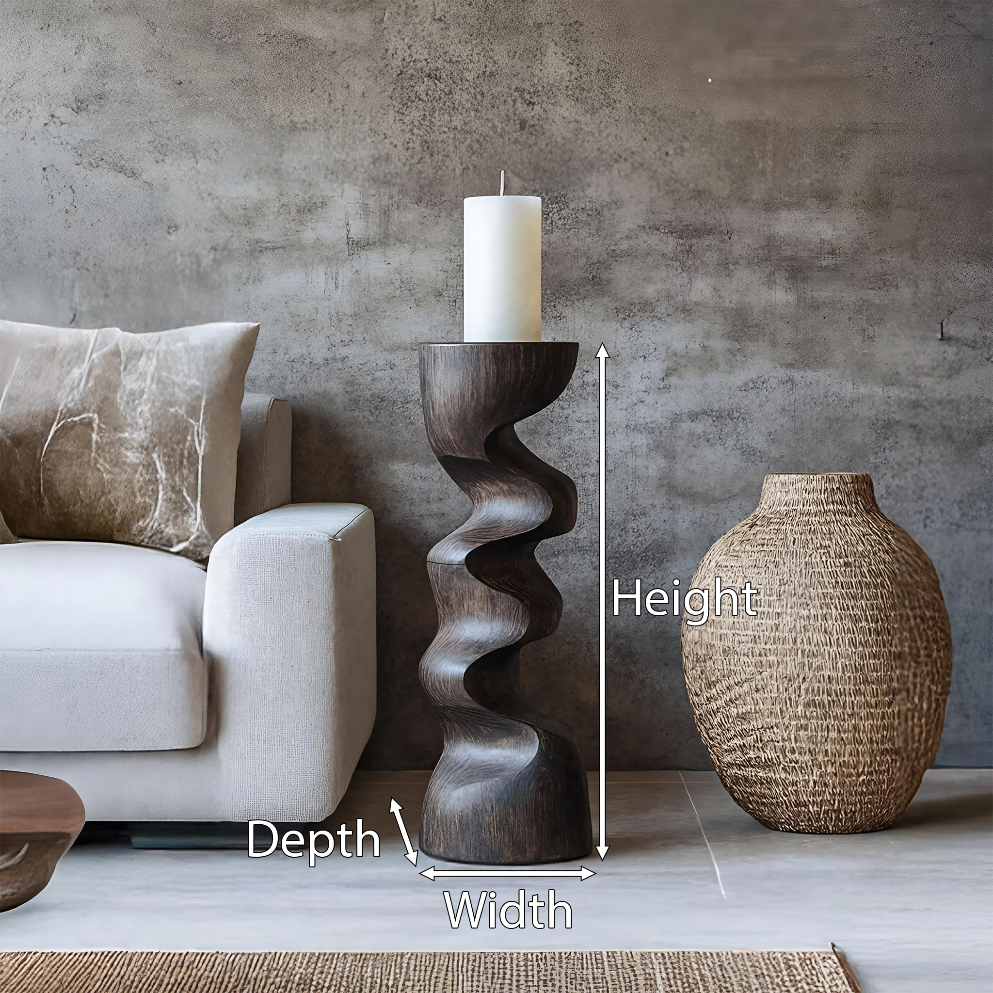 Rustic Candle Stick For Bedroom Cozy Ambience Styling SILDTTNCDH002