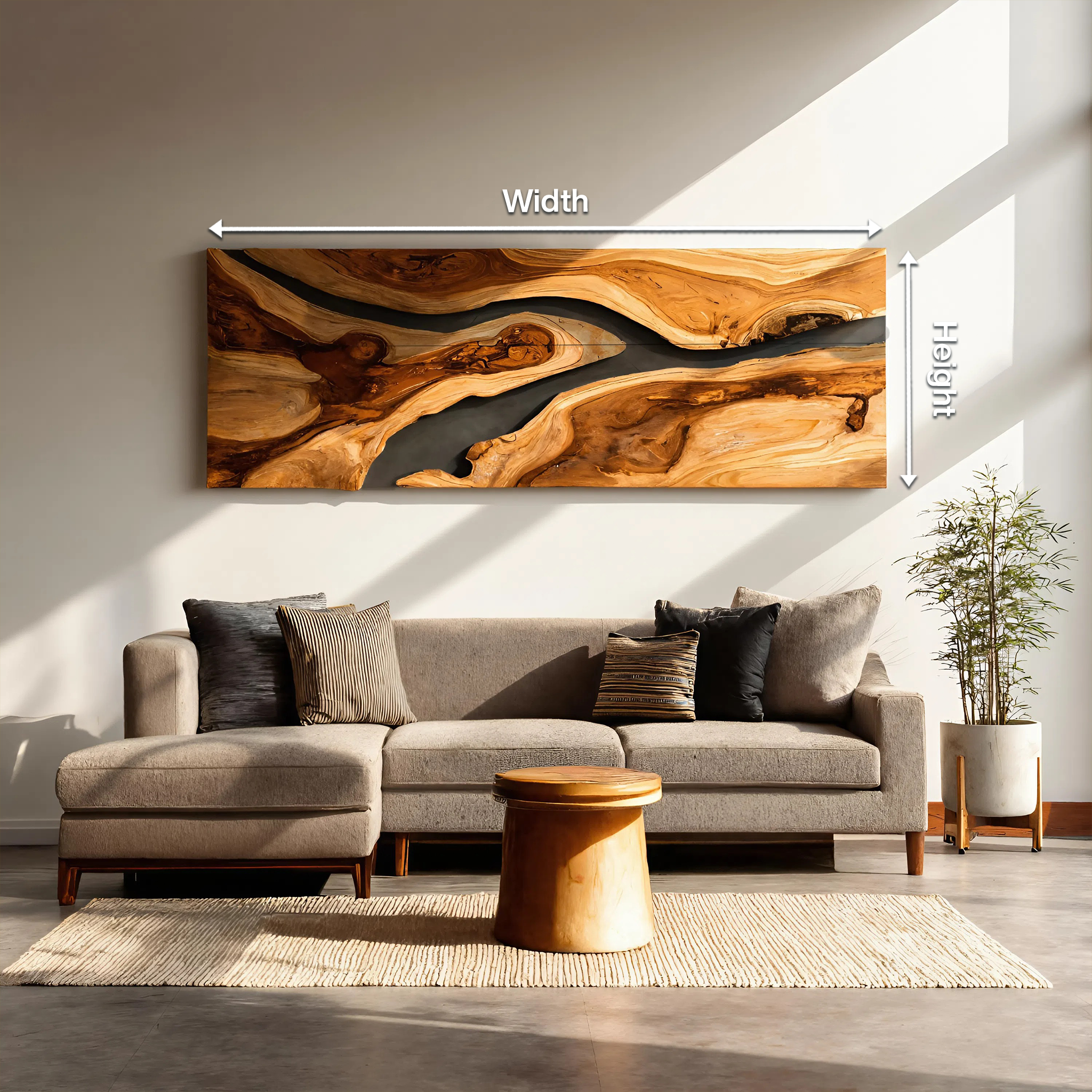 Modern Wall Art Flowing Abstract Design For Living Room RTTHTTWA057