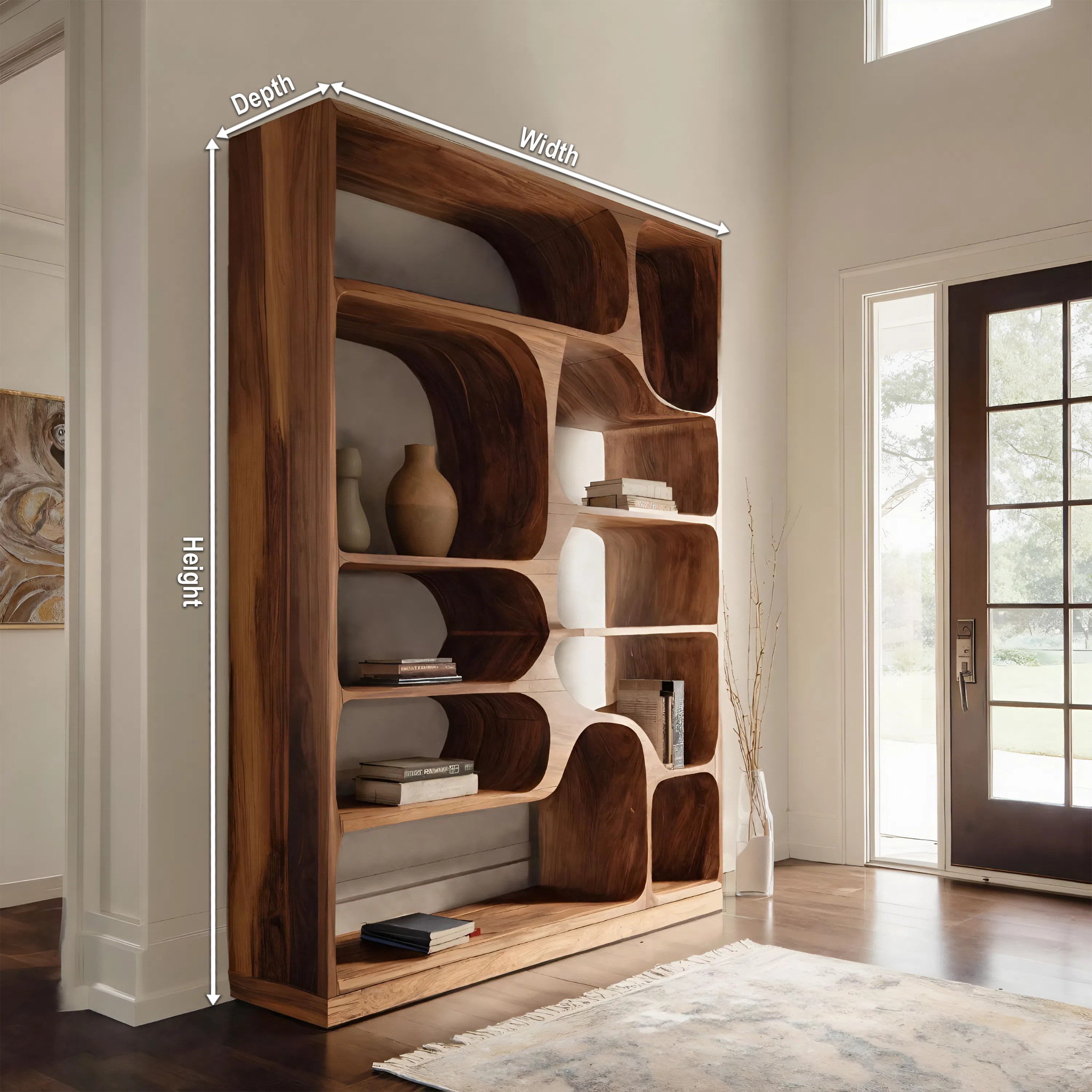Artistic Bookcase For Living Room Or Bedroom RTTHHNBS085