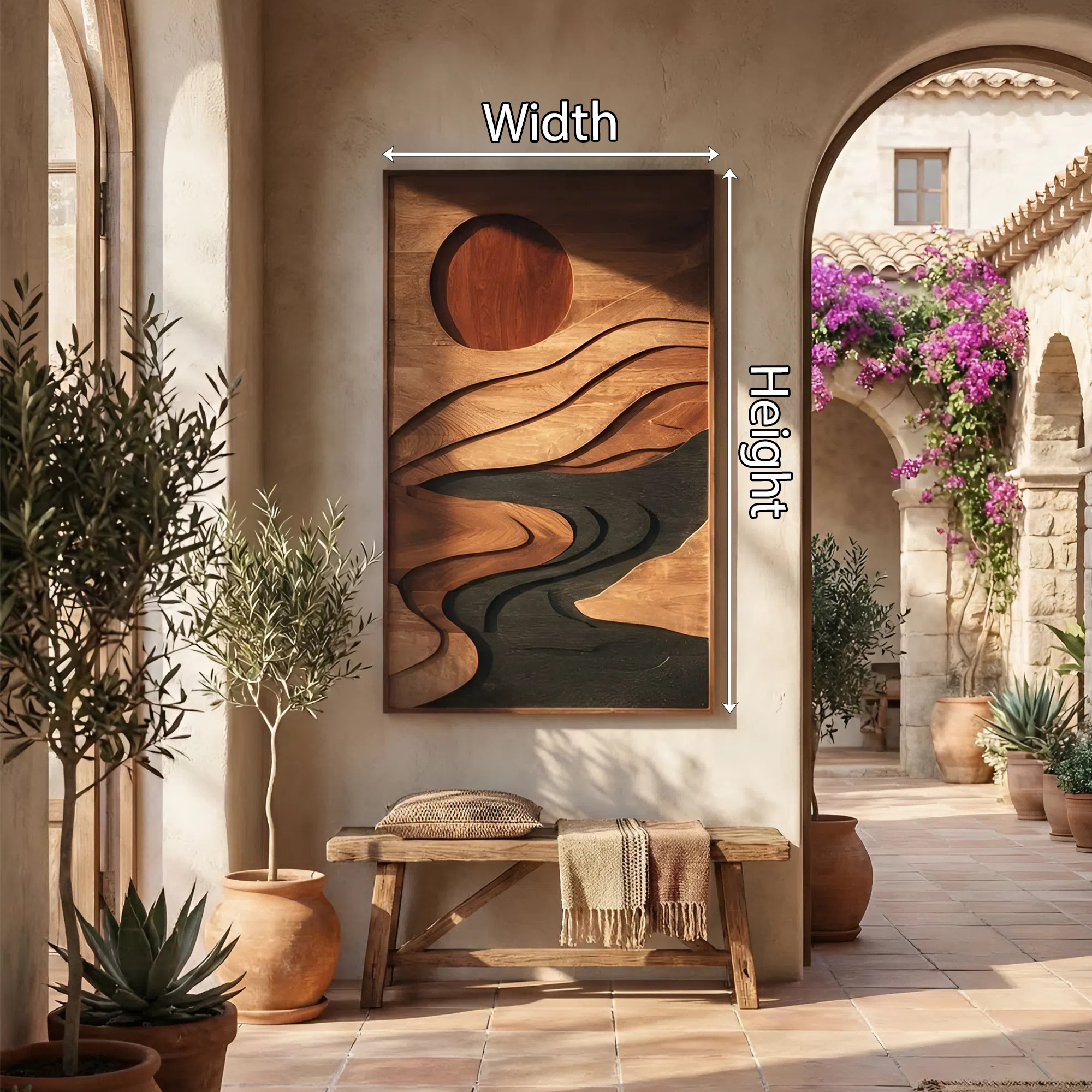 Mid Century Flowing Wall Decor For Entryway Accent SILDTTNWA045