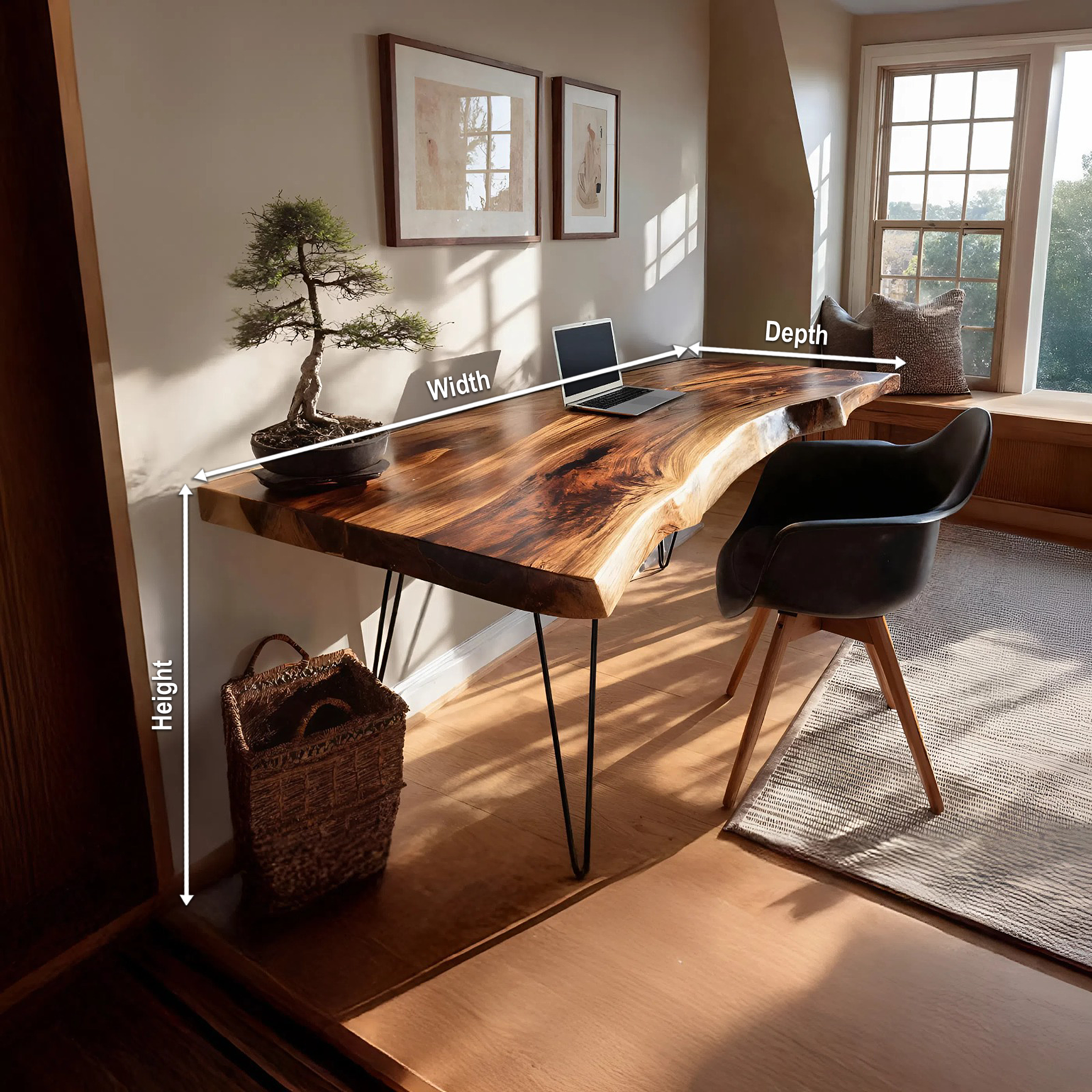 Handcrafted Solid Wood Desk For Bedroom Decor SILDTTNDE019