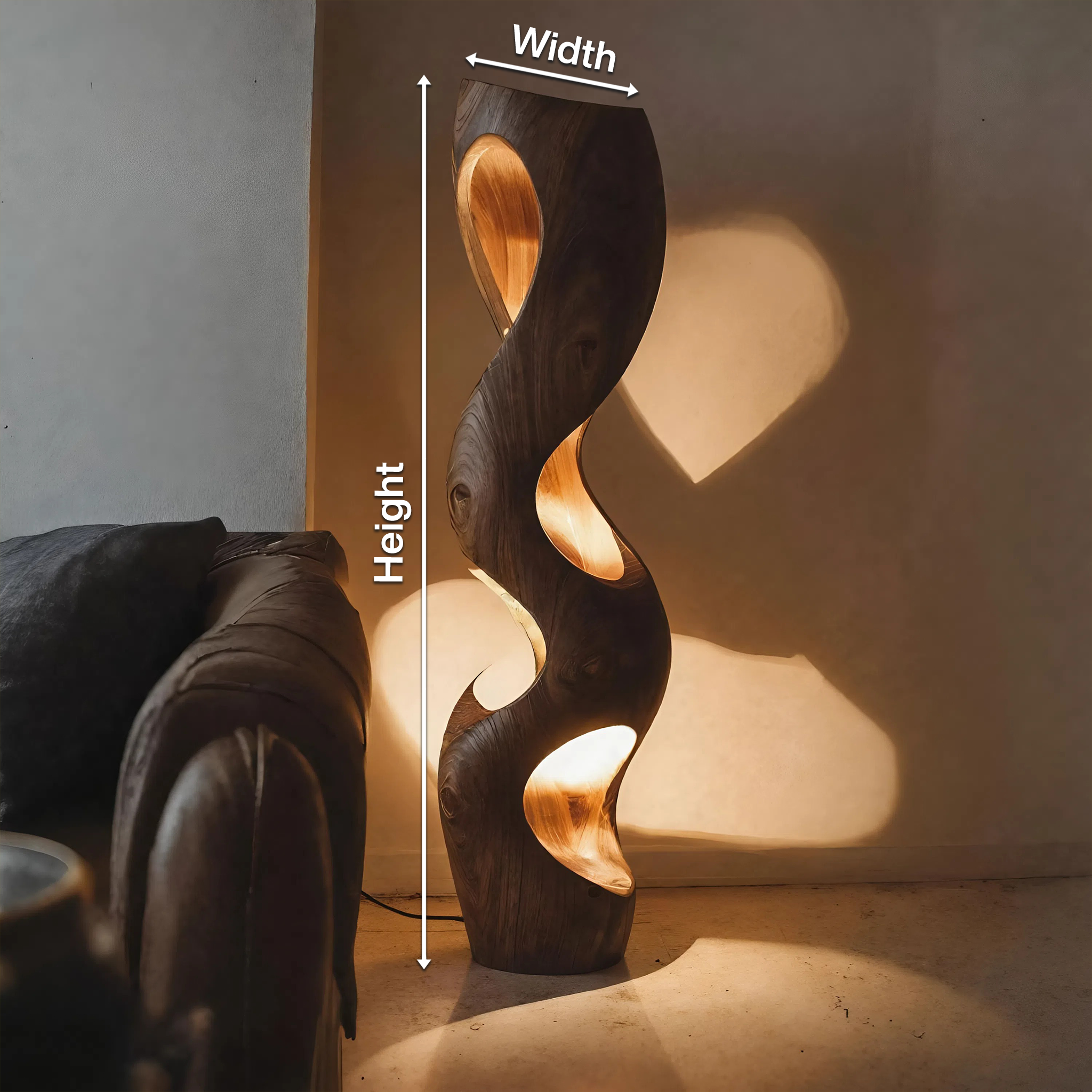 Organic Sculptural Floor Lamp For Modern Living Room RTTHHNLAM038