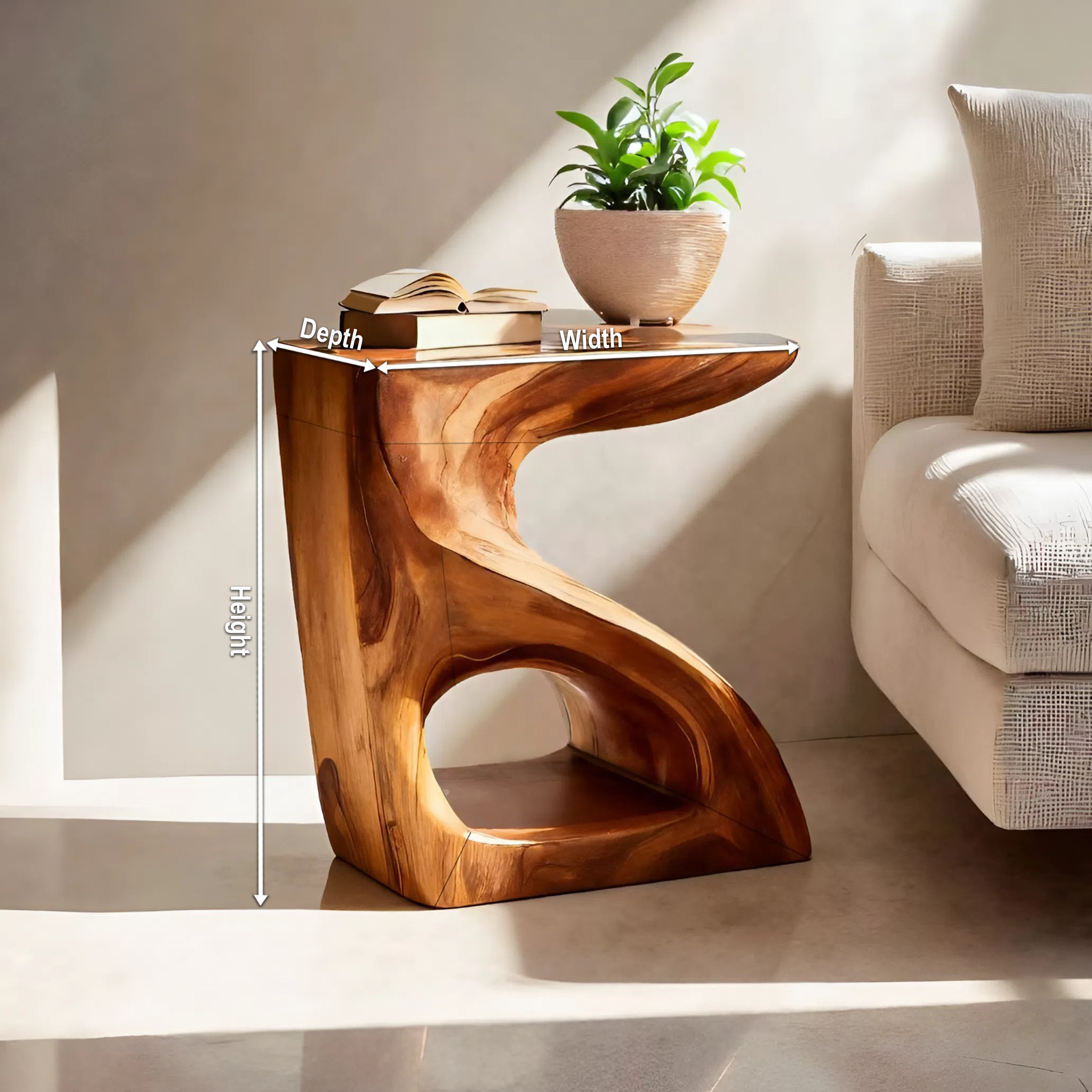 Modern Sculptural Side Table For Home Decor RTTHTTSTA032