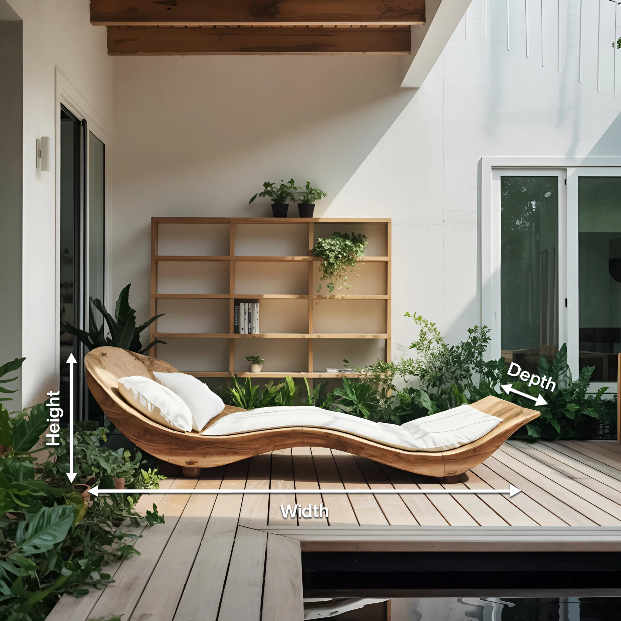 Mid Century Wooden Daybed For Modern Bedroom Furniture Decor SILDTTNDB003